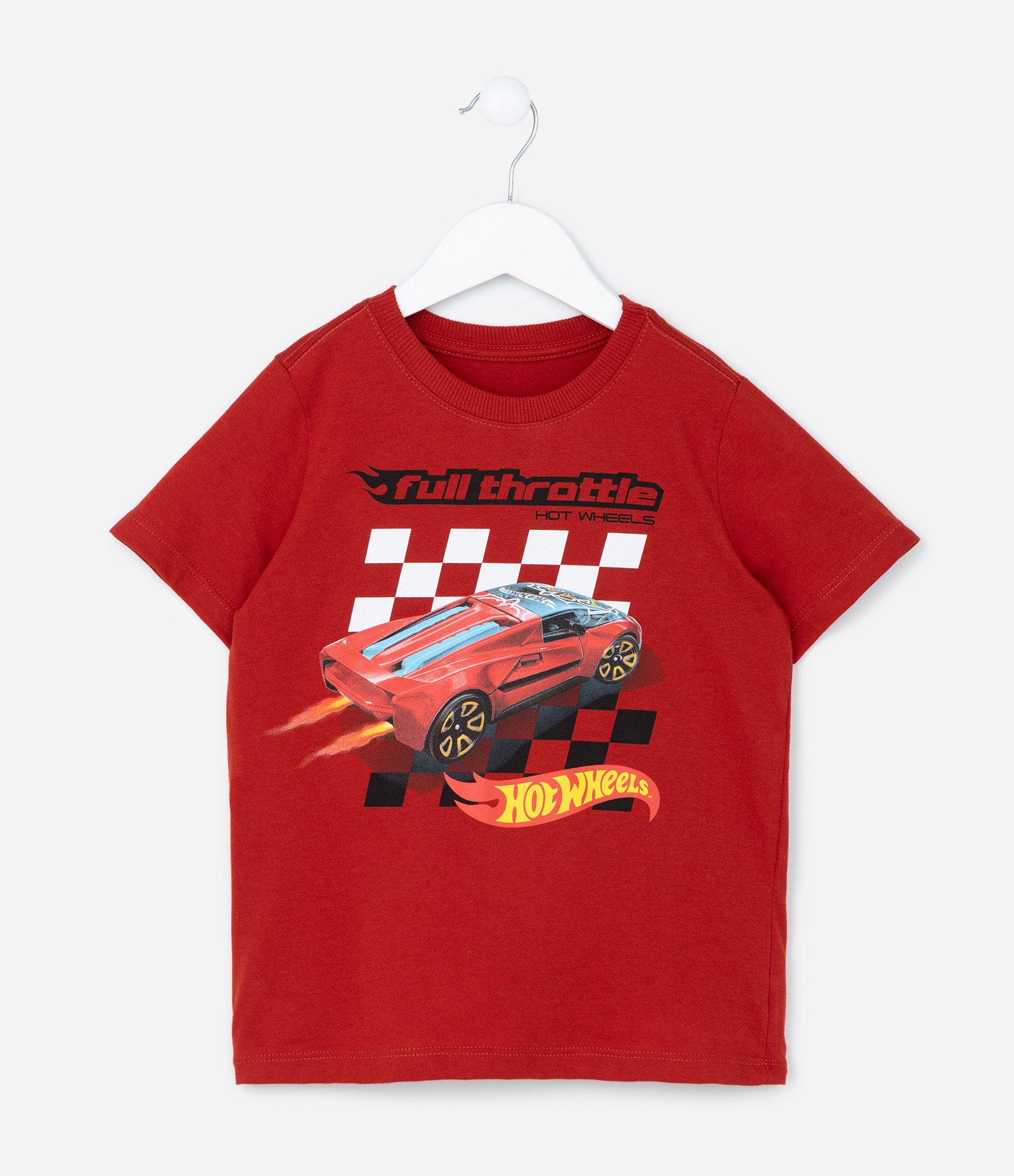 Conjunto Infantil com Estampa Hot Wheels - Tam 2 a 8 Anos Vermelho/Preto 2