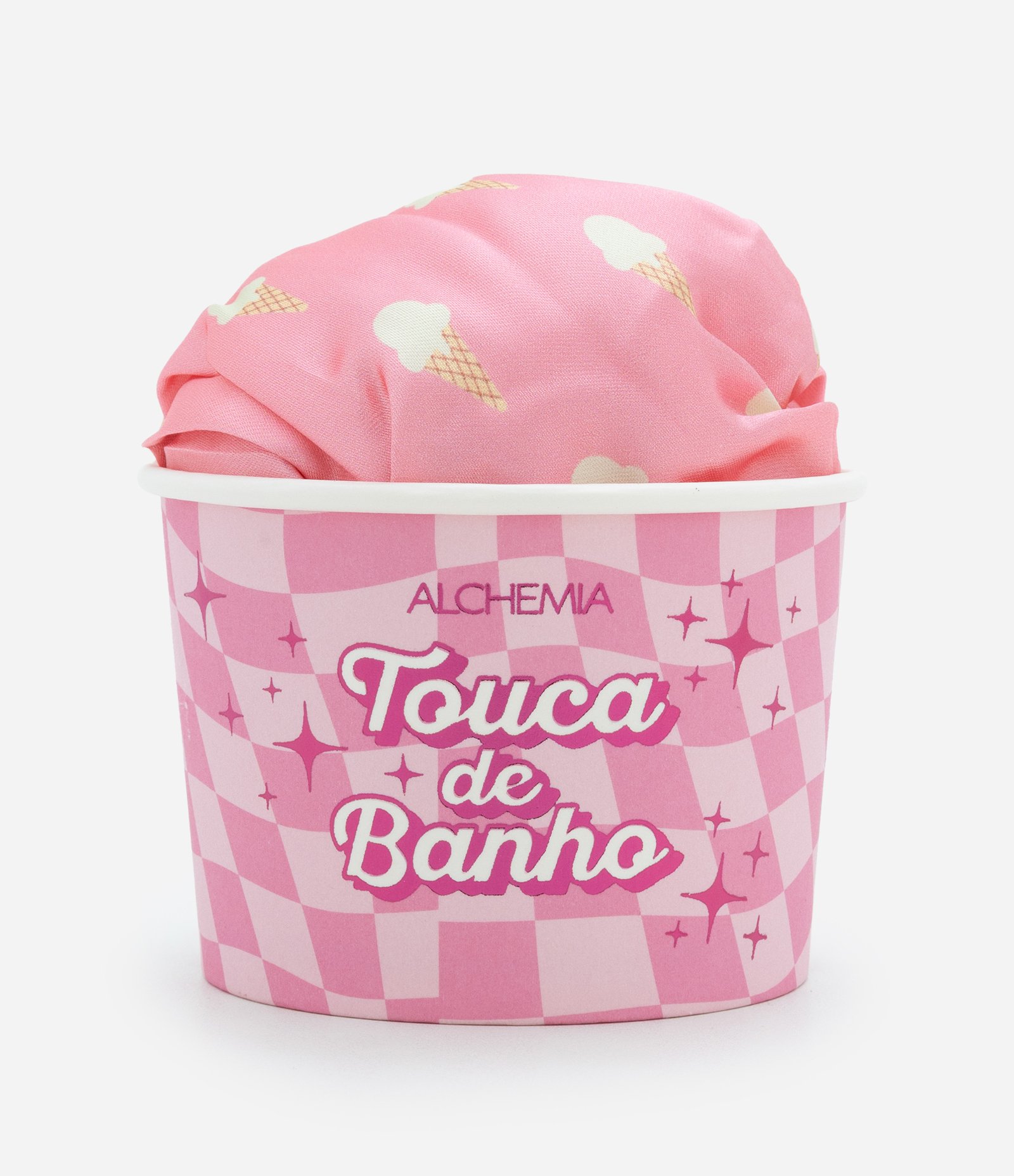 Touca de Banho Rosa Bolinhas Alchemia U 2