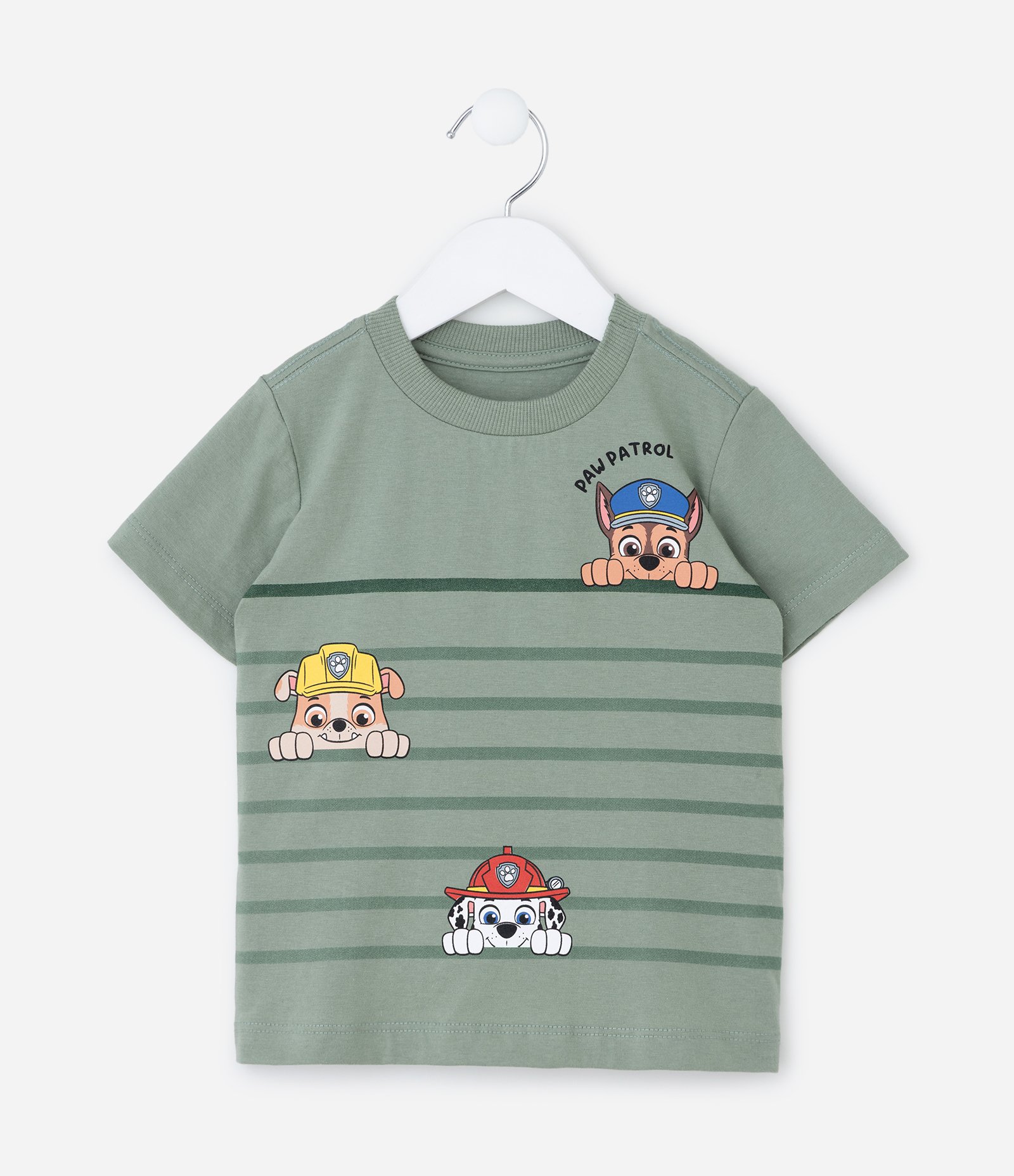 Camiseta Infantil com Estampa Patrulha Canina - Tam 2 a 6 Anos Verde 1