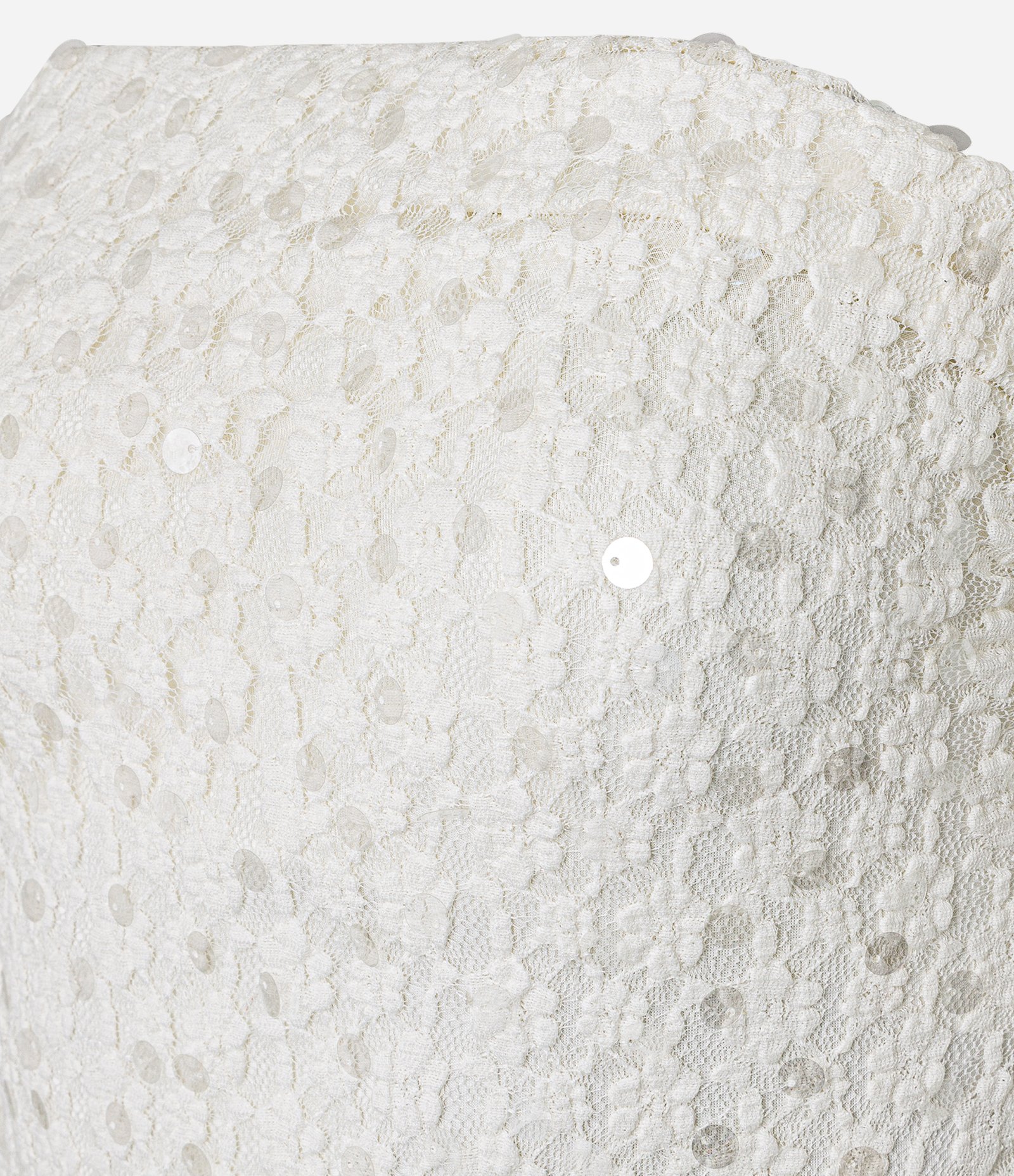 Vestido Longo Tomara que Caia em Renda e Paetê Branco 7