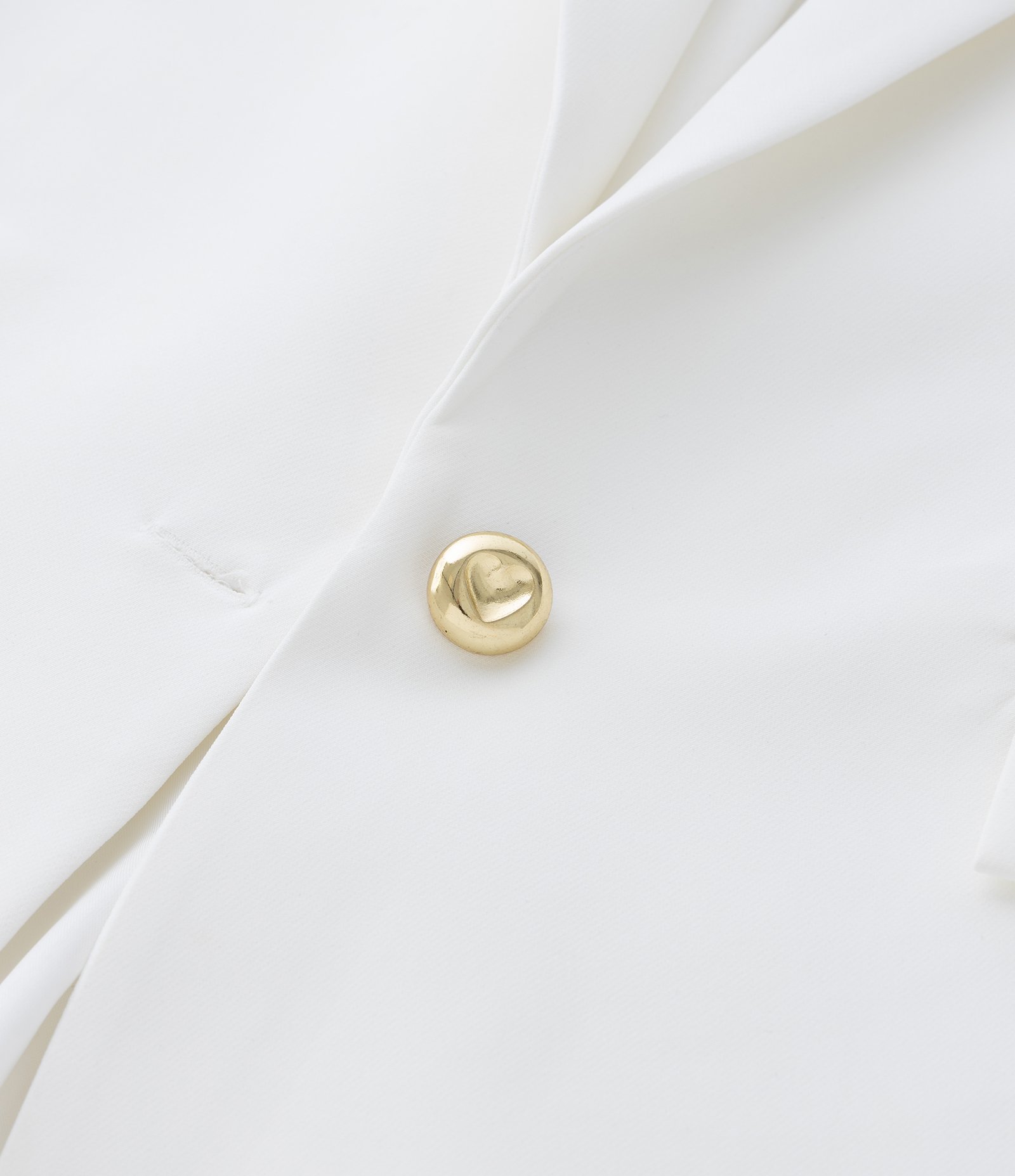 Blazer em Alfaiataria com Botão Gold Curve & Plus Size Branco 12