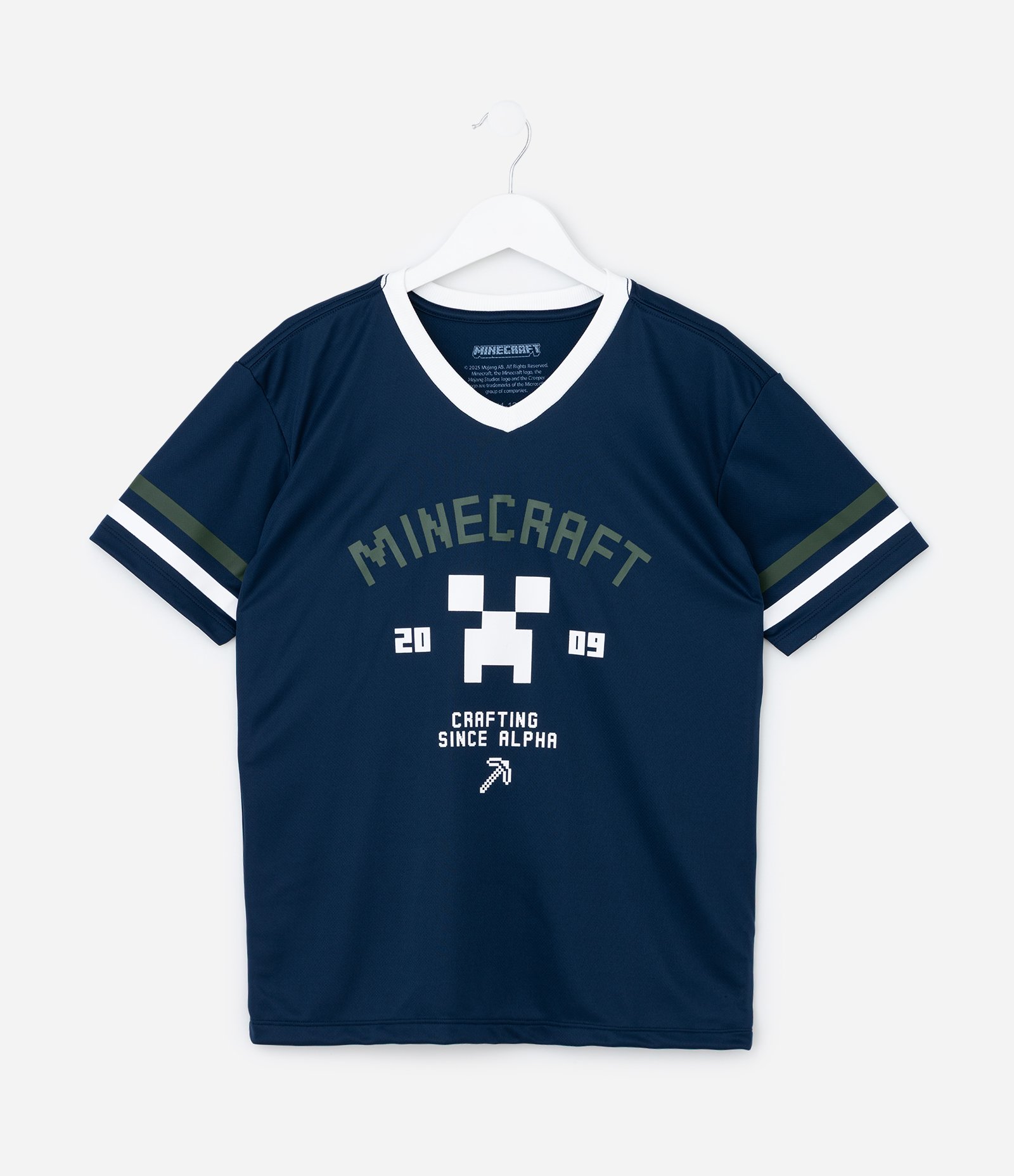 Camiseta Esportiva Infantil com Estampa Minecraft - Tam 5 a 14 Anos Azul 1