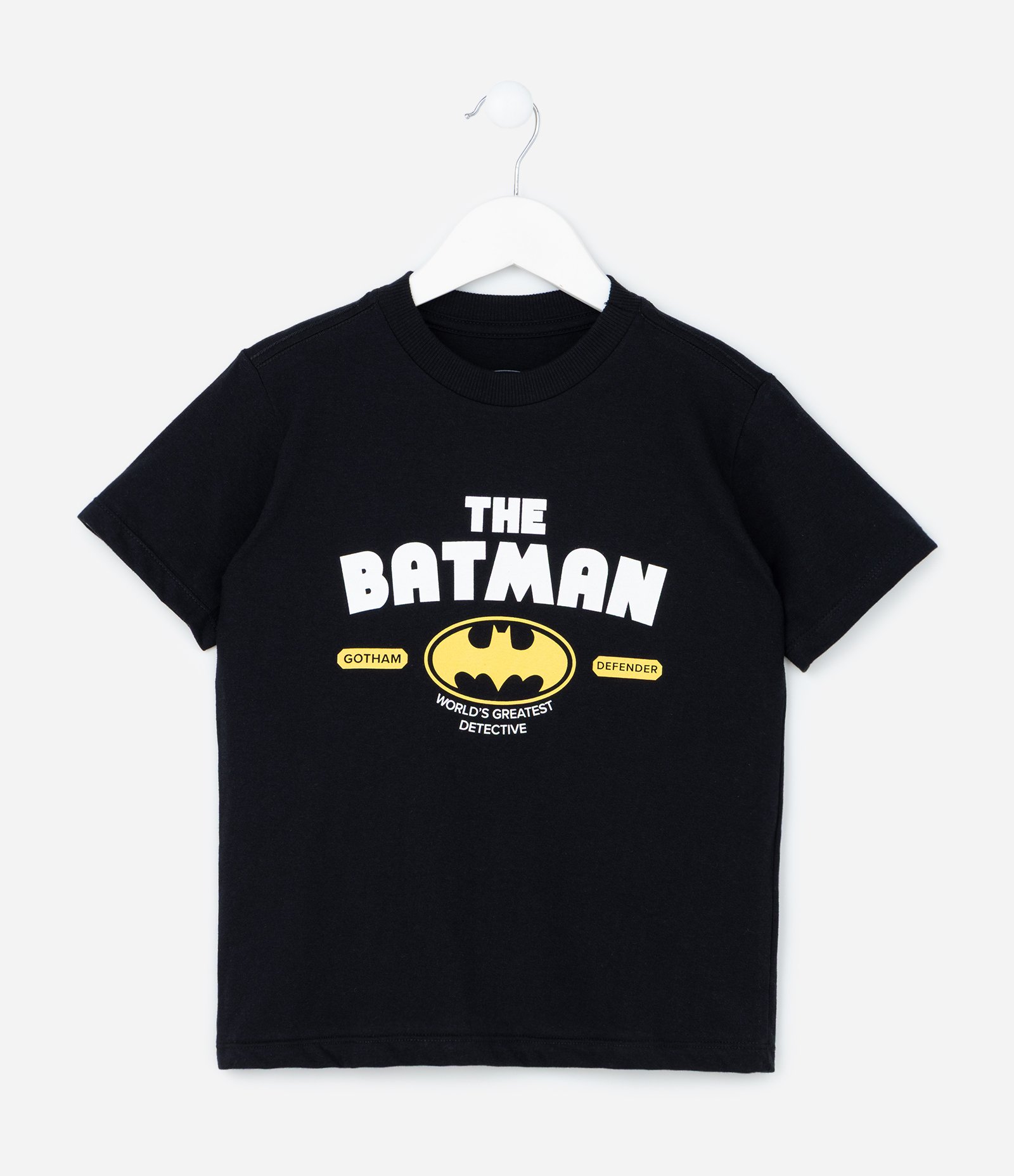 Camiseta Relaxed Infantil com Estampa Batman - Tam 3 a 10 Anos Preto 1