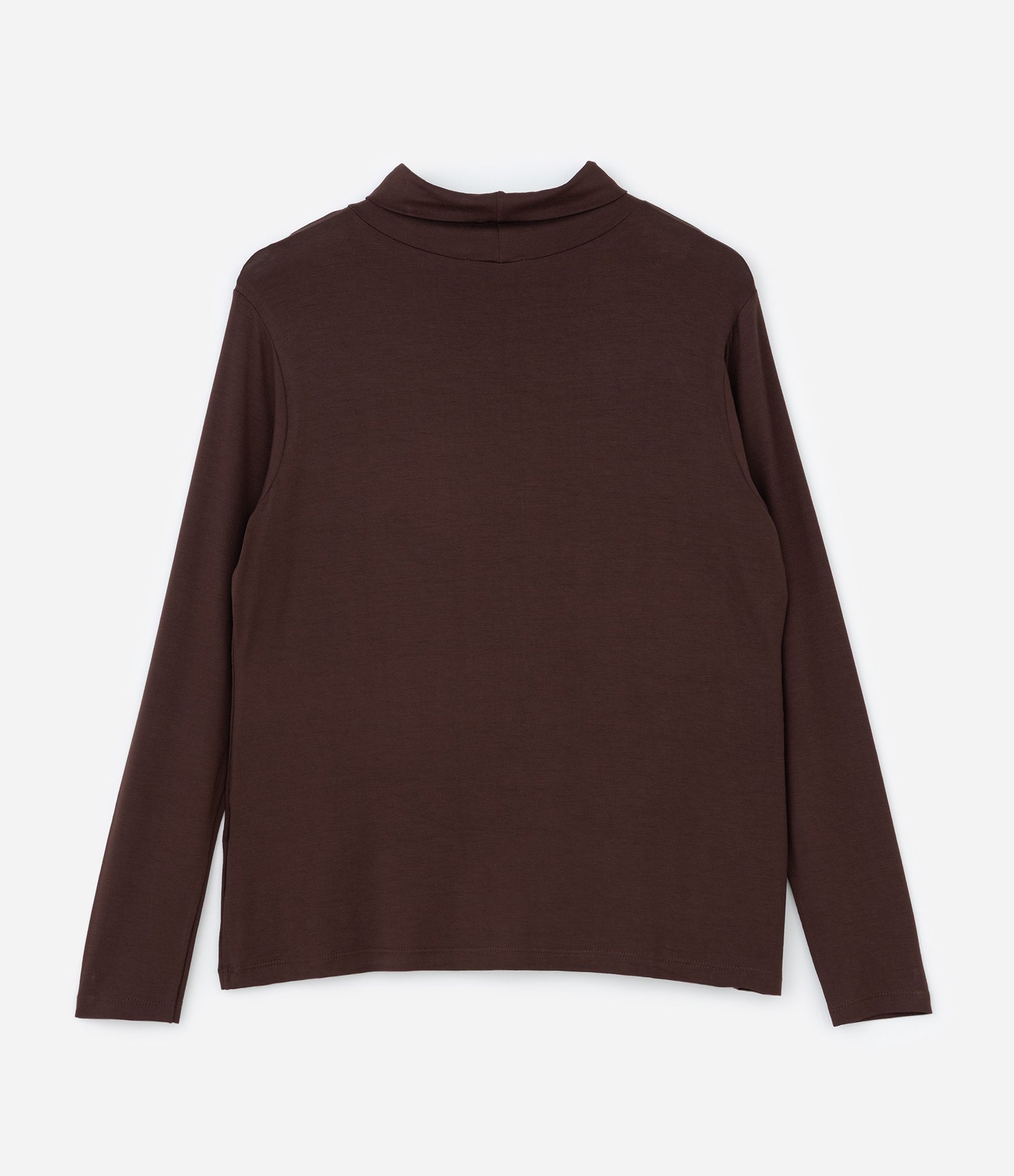 Blusa Gola Alta em Viscolycra Curve & Plus Size Marrom 5