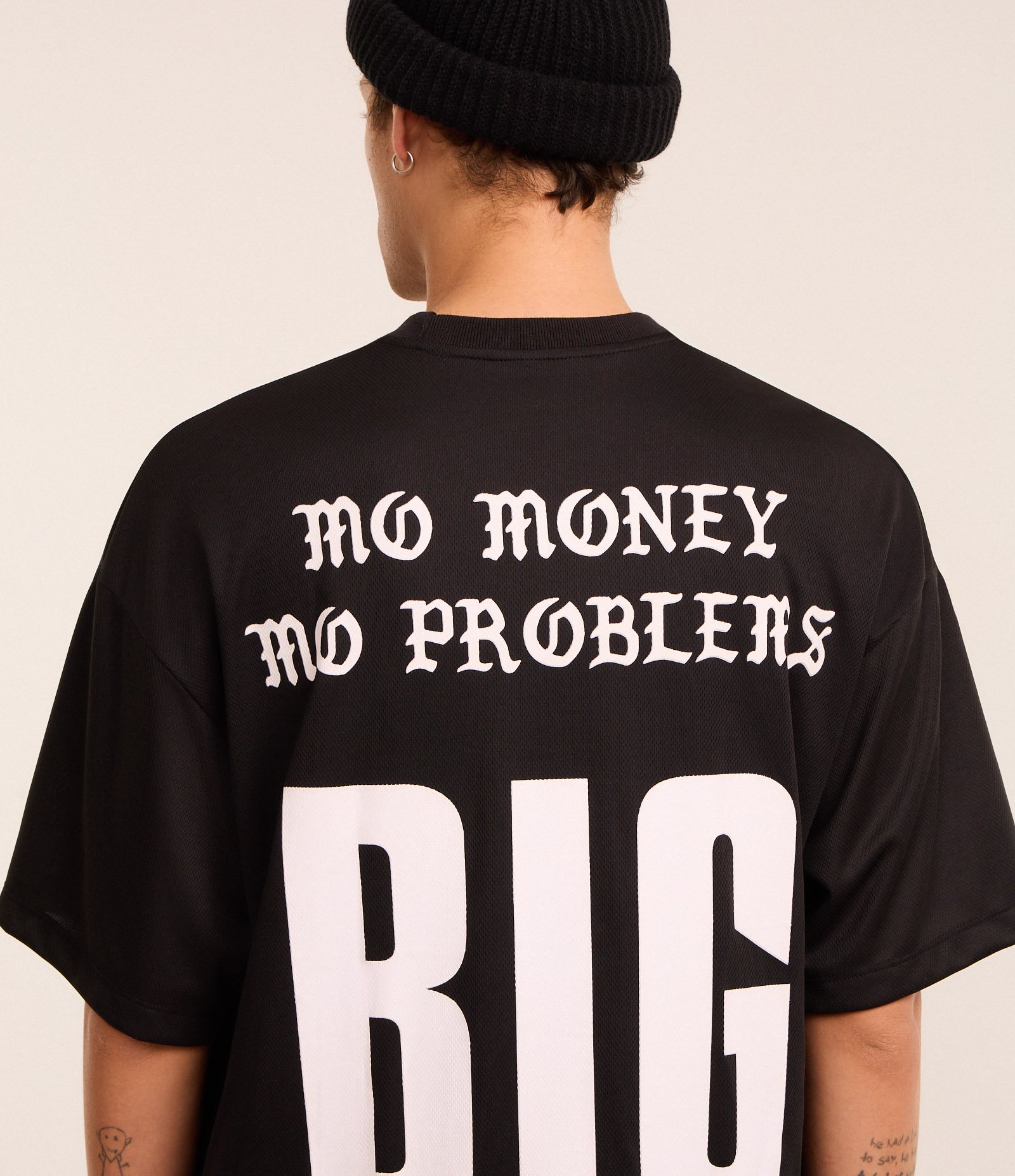 Camiseta Oversized com Estampa Localizada e Lettering Notorious BIG Preto 3