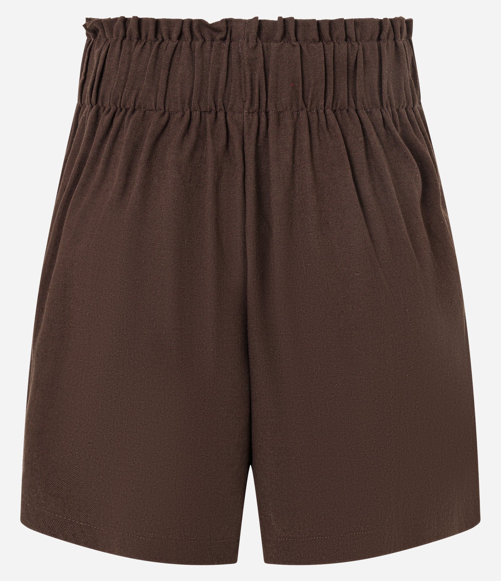 Short Cintura Alta em Viscolinho com Cinto e Amarração 6