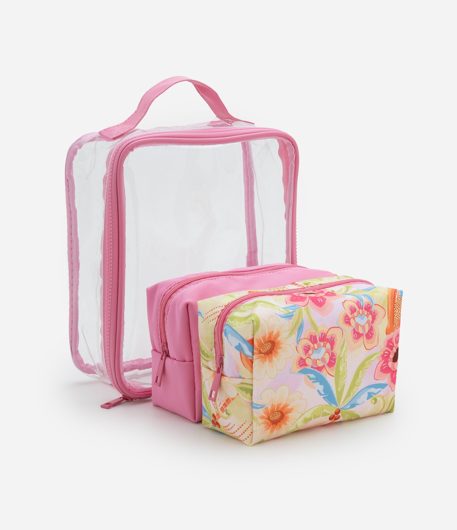 Kit 03 Nécessaires com Alça Rosa 4