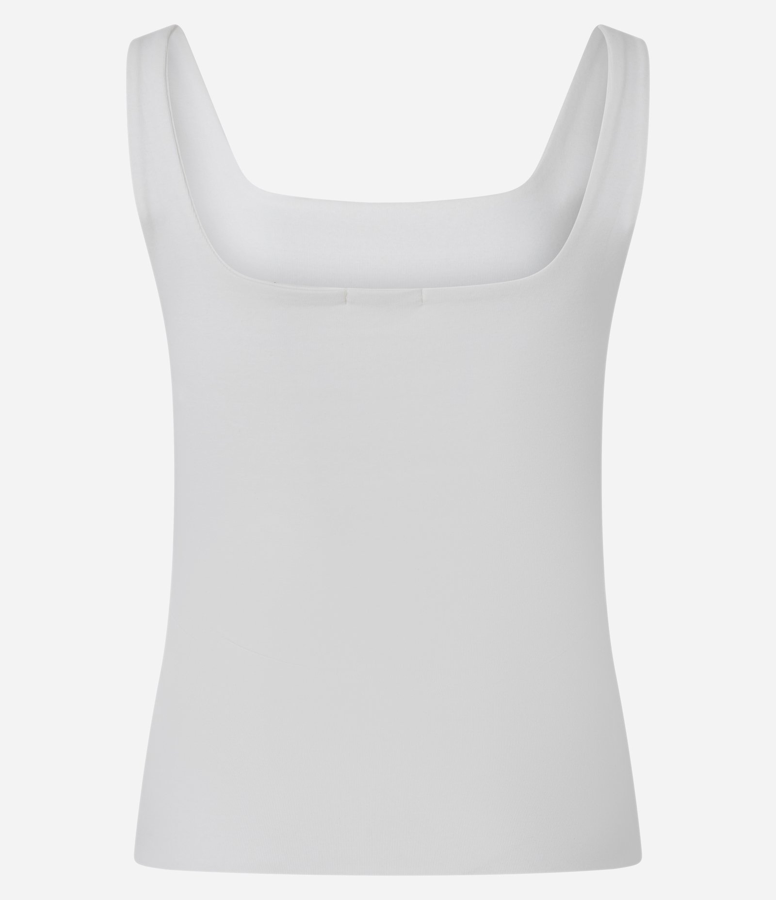 Blusa em Ribana com Decote Quadrada e Alça Larga Off White 2