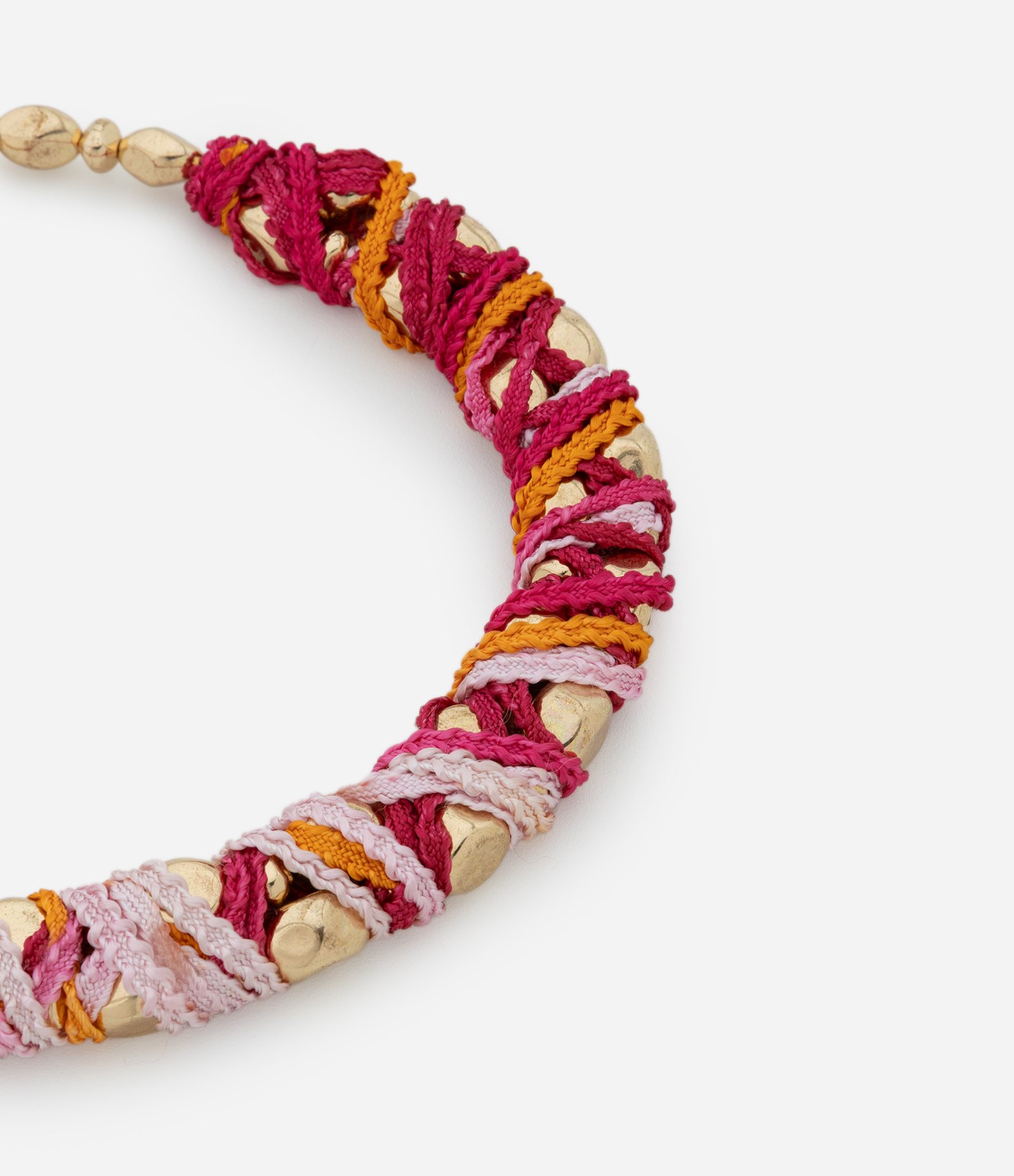 Maxi Colar com Cordão Enrolado em Esferas Multicores 2