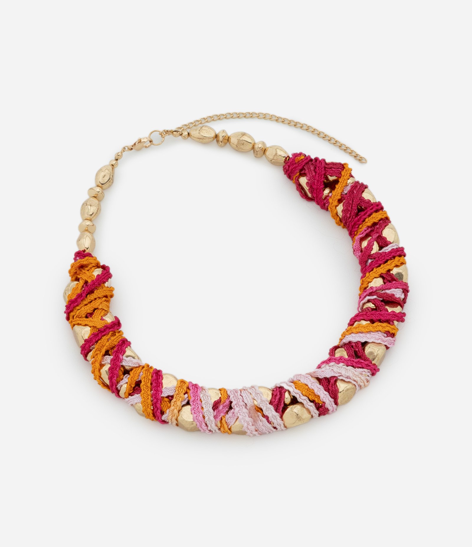 Maxi Colar com Cordão Enrolado em Esferas Multicores 3