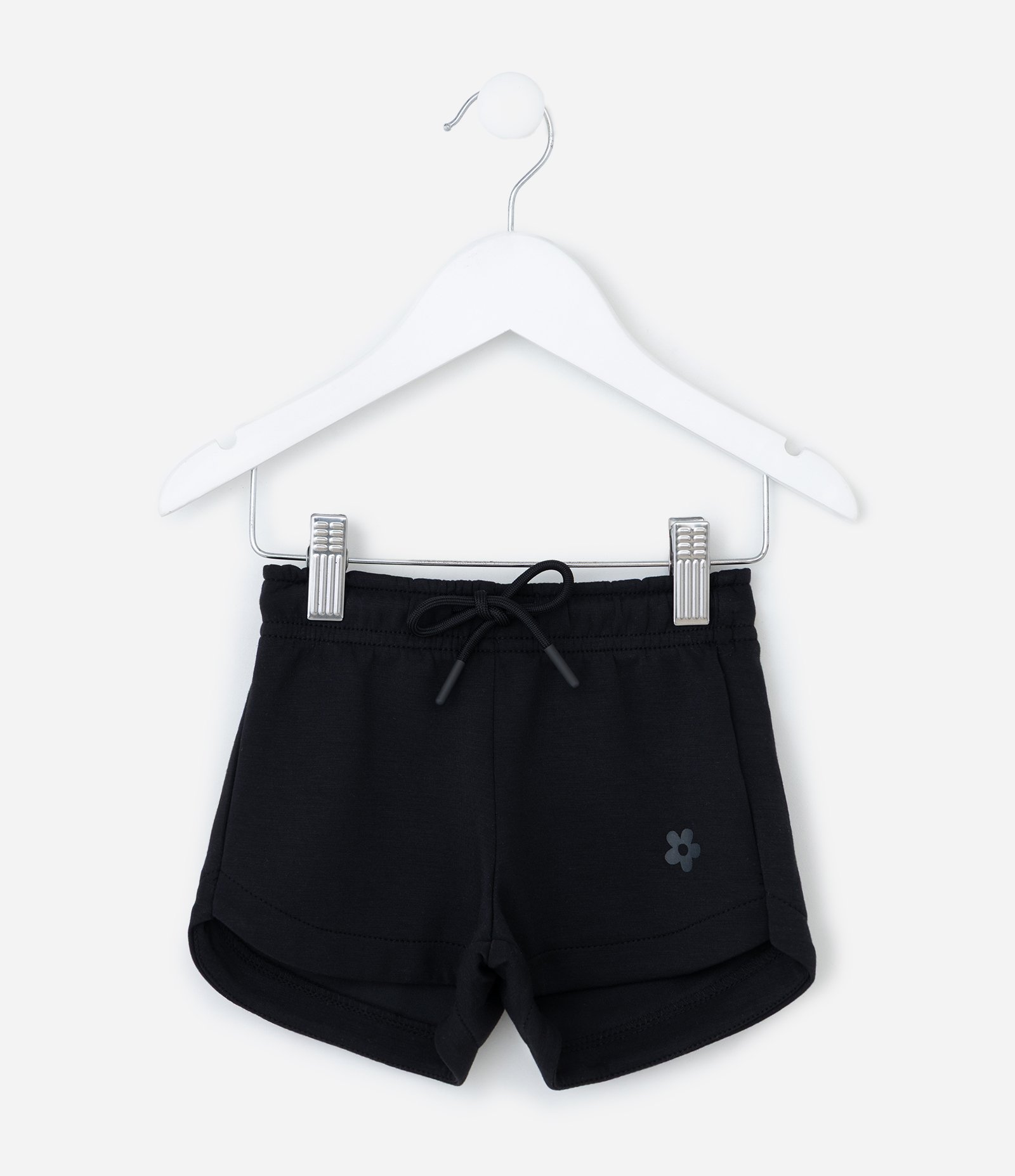Short Infantil em Modal com Estampa Localizada - Tam 1 a 6 Anos Preto 1