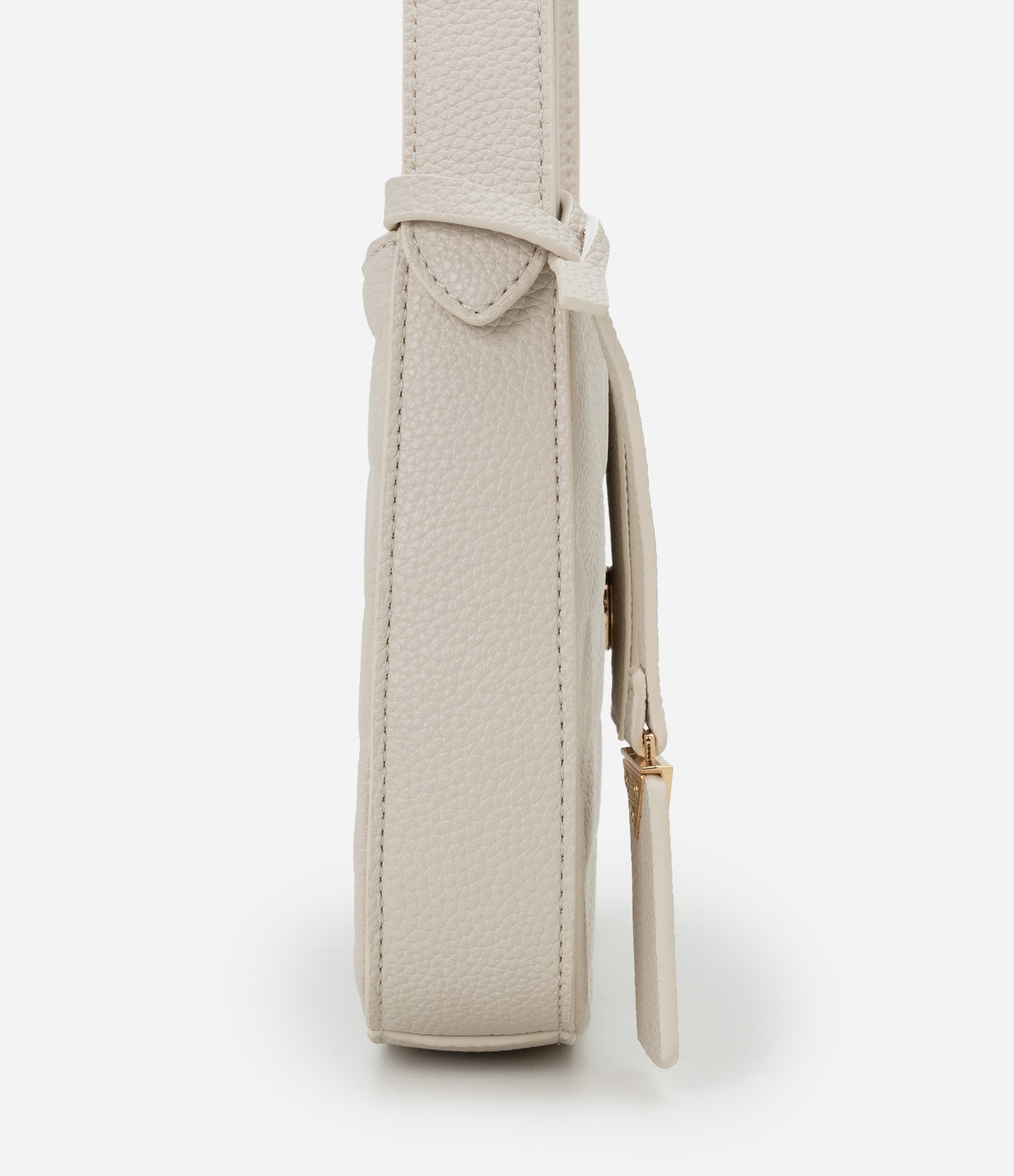 Bolsa Baguete Pequena com Textura em Relevo e Detalhe de Pendente Off White 2