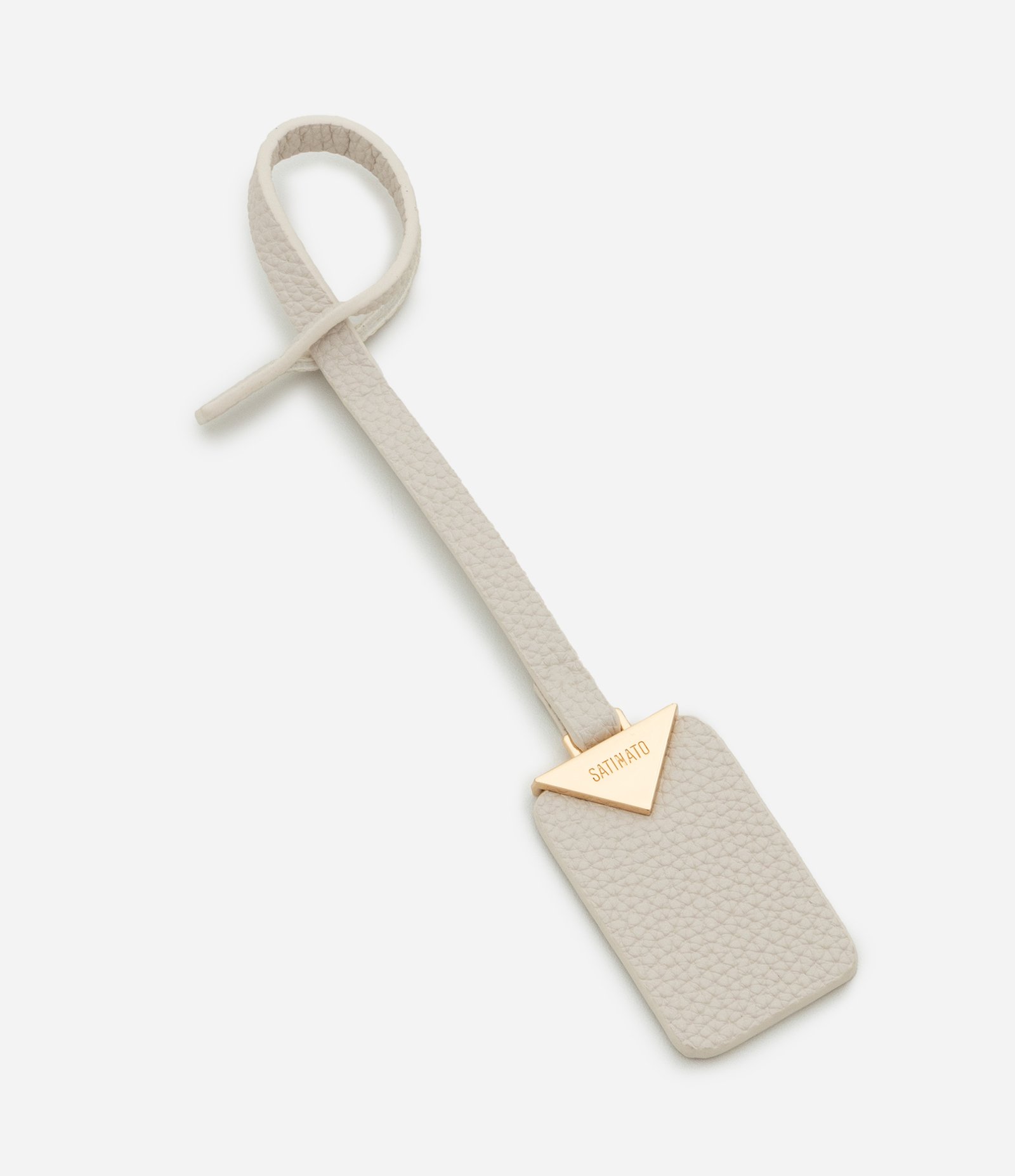 Bolsa Baguete Pequena com Textura em Relevo e Detalhe de Pendente Off White 6