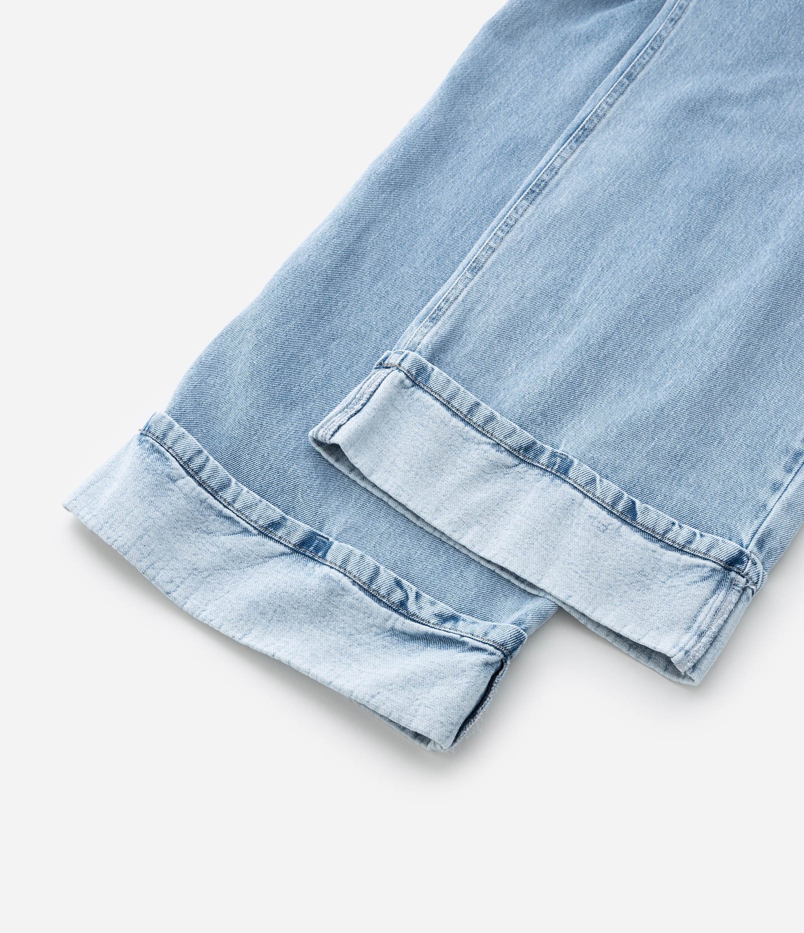 Calça Wide Leg Infantil Marmorizada com Barra Dobrada - Tam 5 a 14 Anos Azul 5