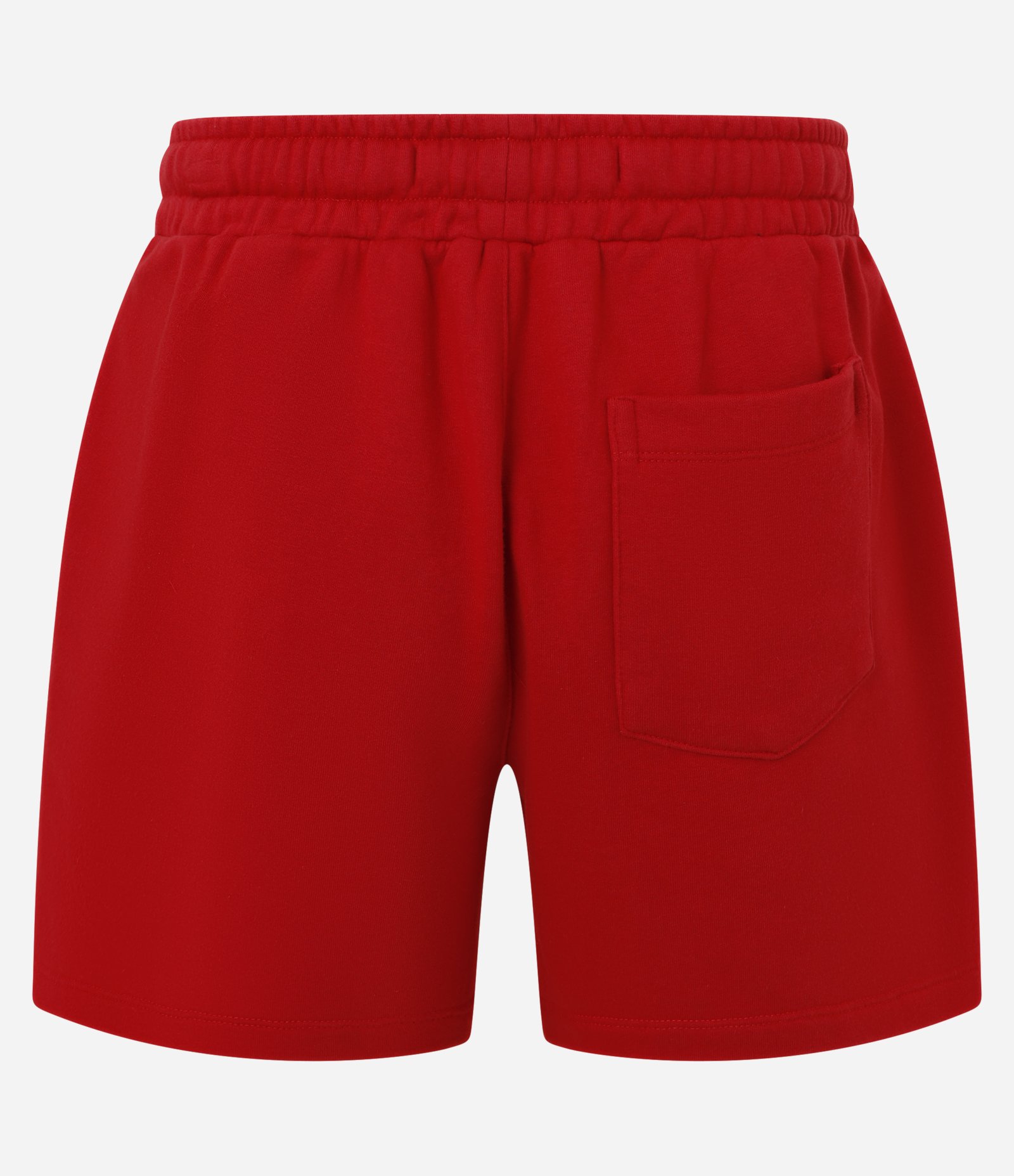 Bermuda Oversized em Moletom com Estampa localizada e Frisos Vermelho 2