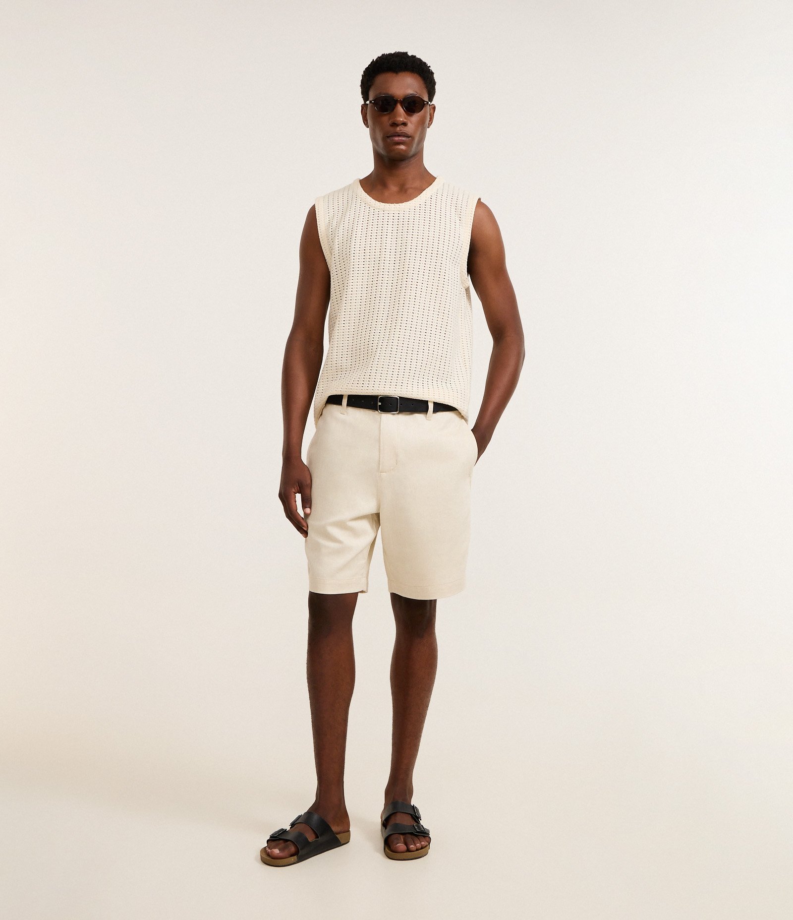 Regata Regula em Tricô Texturizado Off White 4