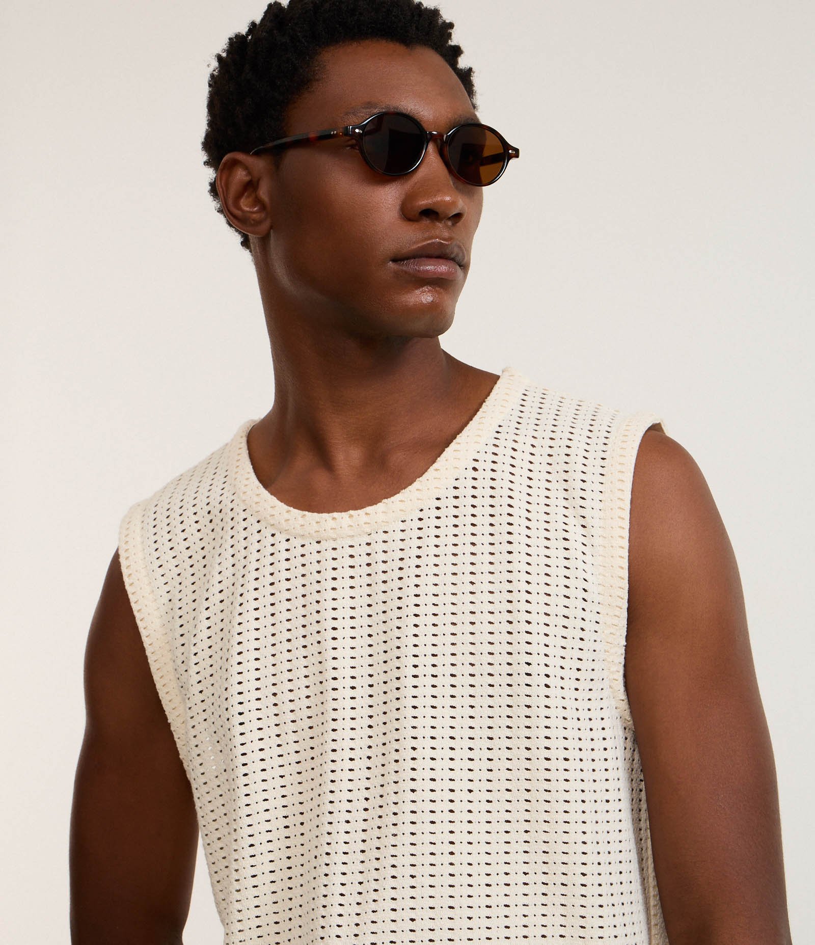 Regata Regula em Tricô Texturizado Off White 5