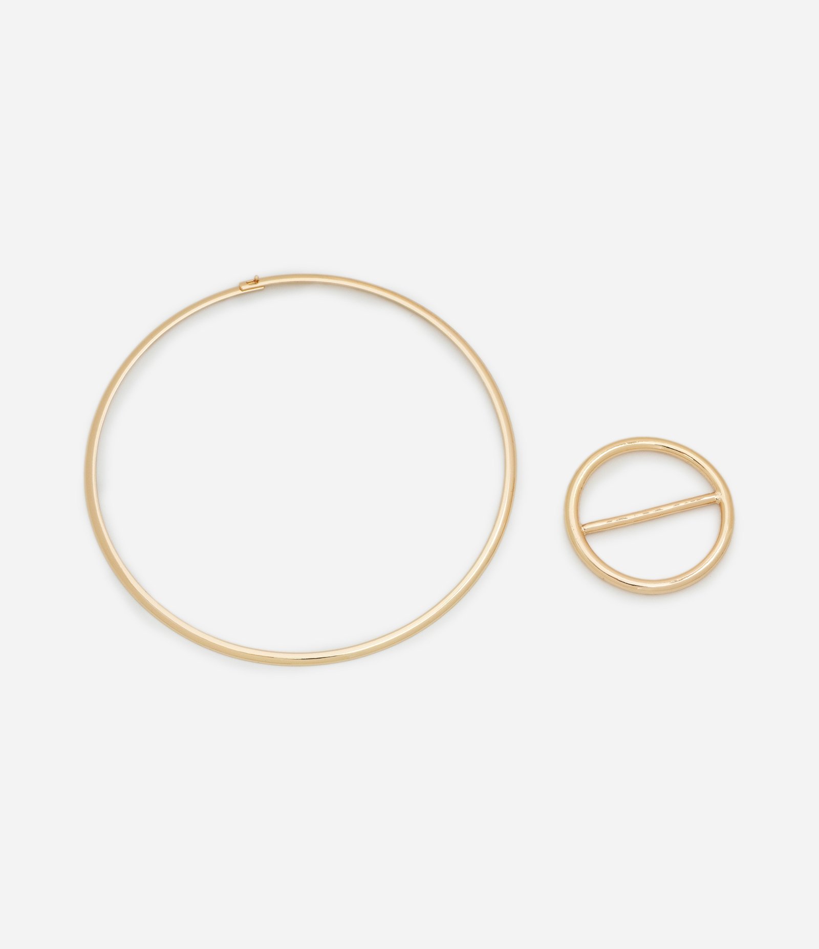 Fivela Redonda para Canga em Metal Dourado 3