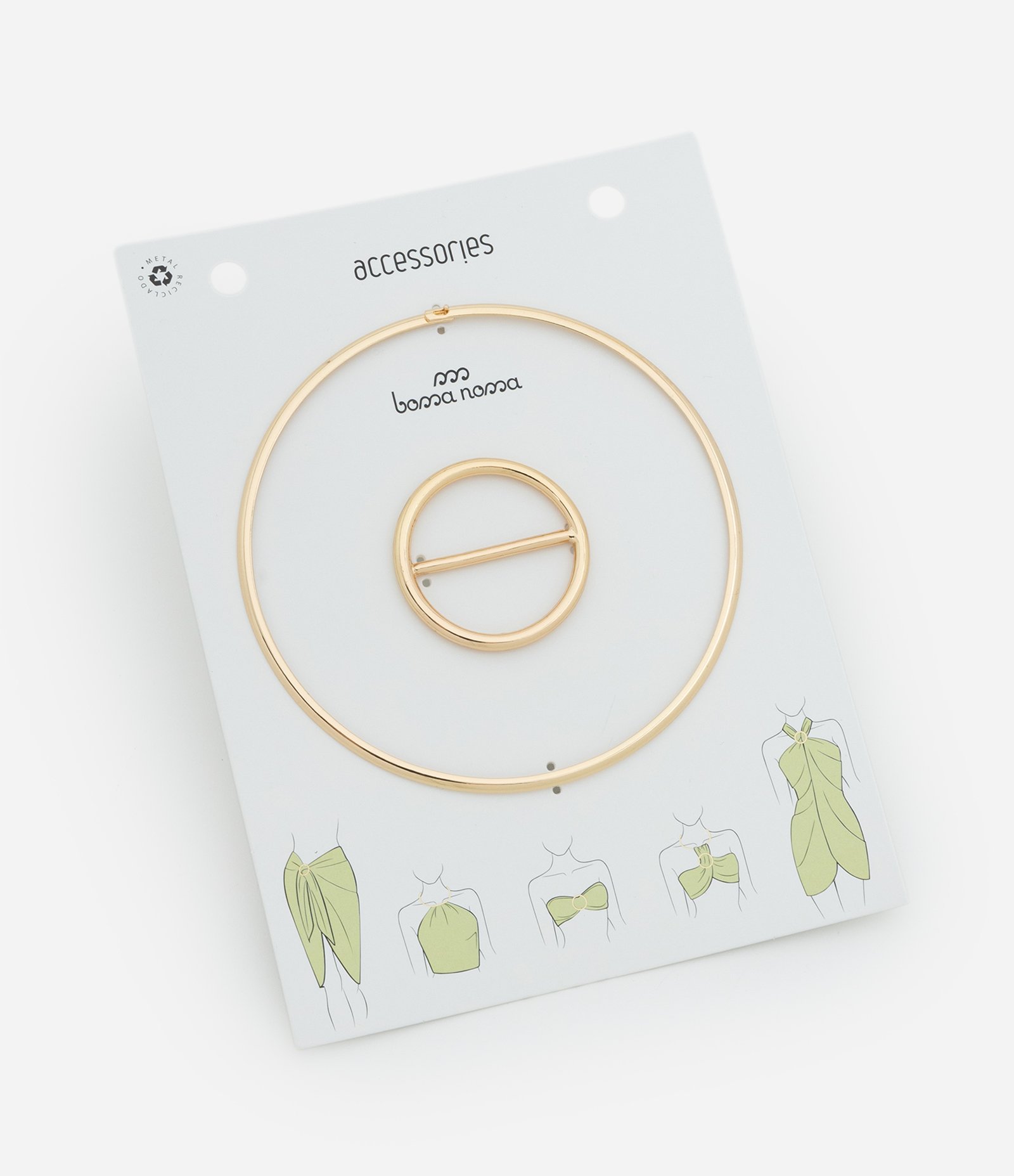 Fivela Redonda para Canga em Metal Dourado 1