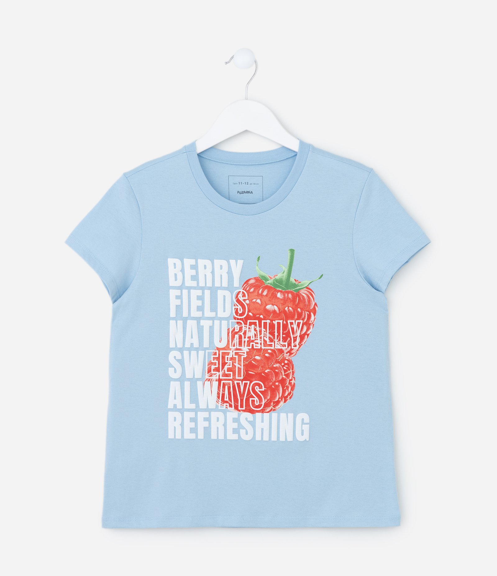 Camiseta Infantil com Estampa Frutinha - Tam 5 a 14 Anos Azul 2