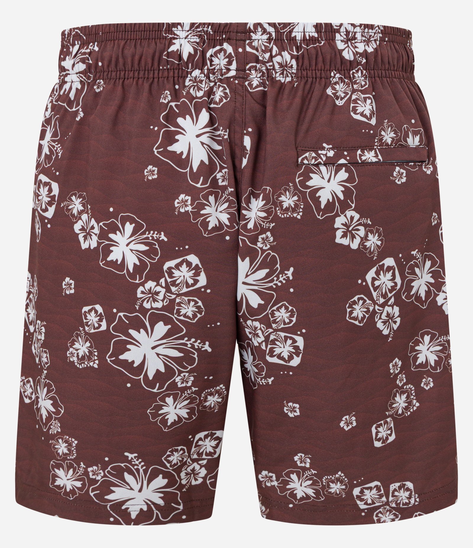Bermuda de Banho em Microfibra com Estampa Floral Marrom 5