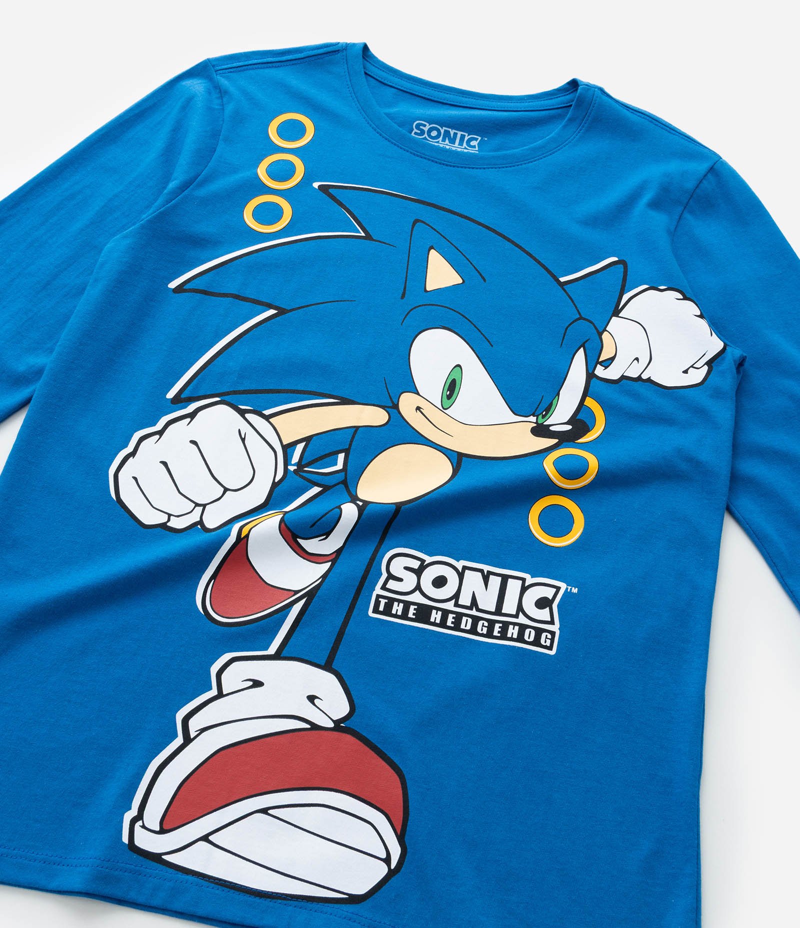 Camiseta Comfort Infantil com Estampa Sonic- Tam 5 a 14 Anos Azul 4
