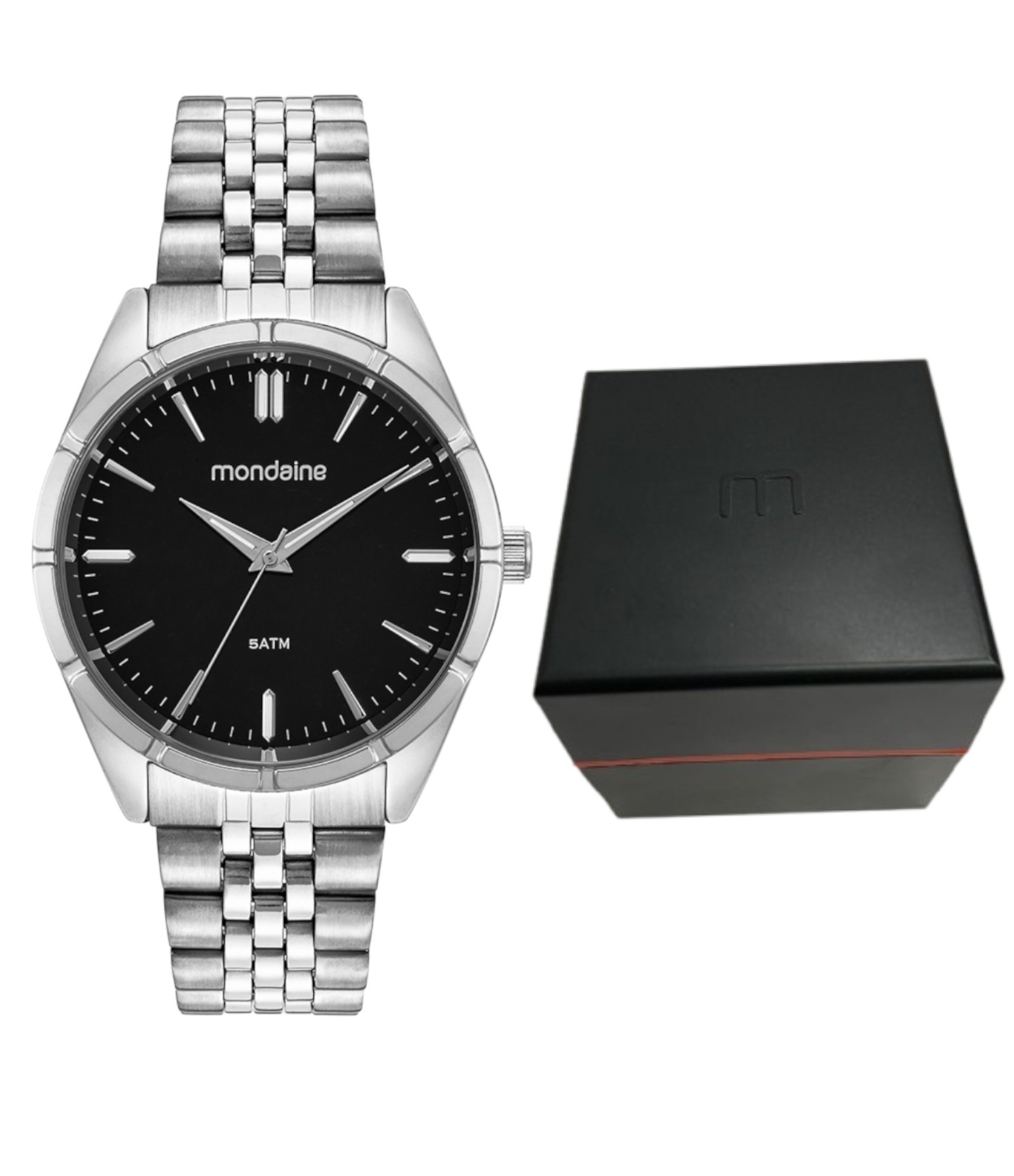 Relógio Analógico Masculino Mondaine Prata 4