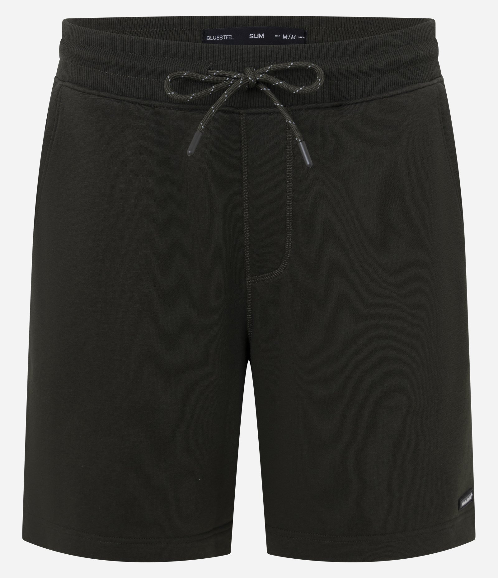 Bermuda Slim em Moletom com Felpa e Bolsos Verde 1