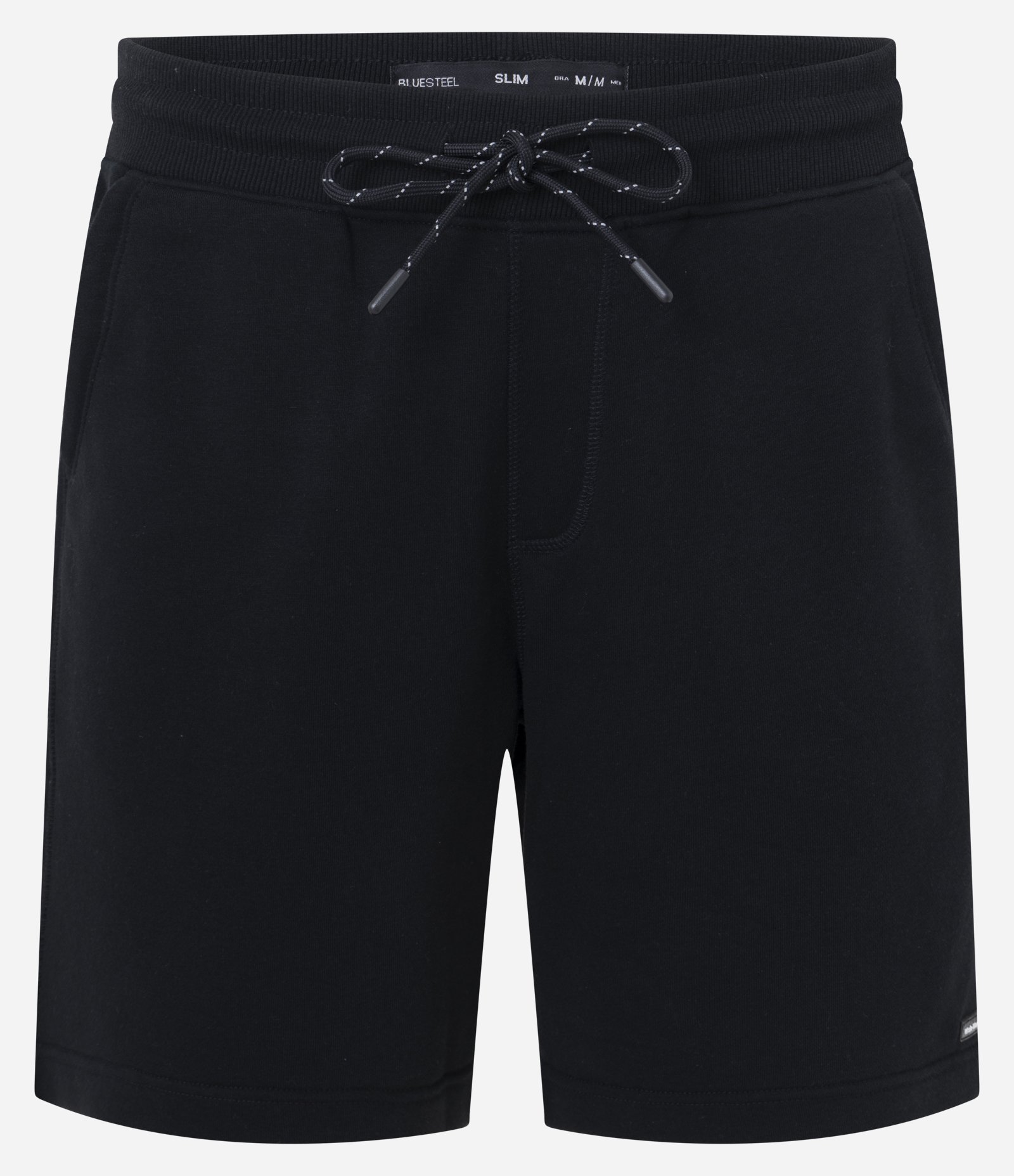 Bermuda Slim em Moletom com Felpa e Bolsos Preto 1