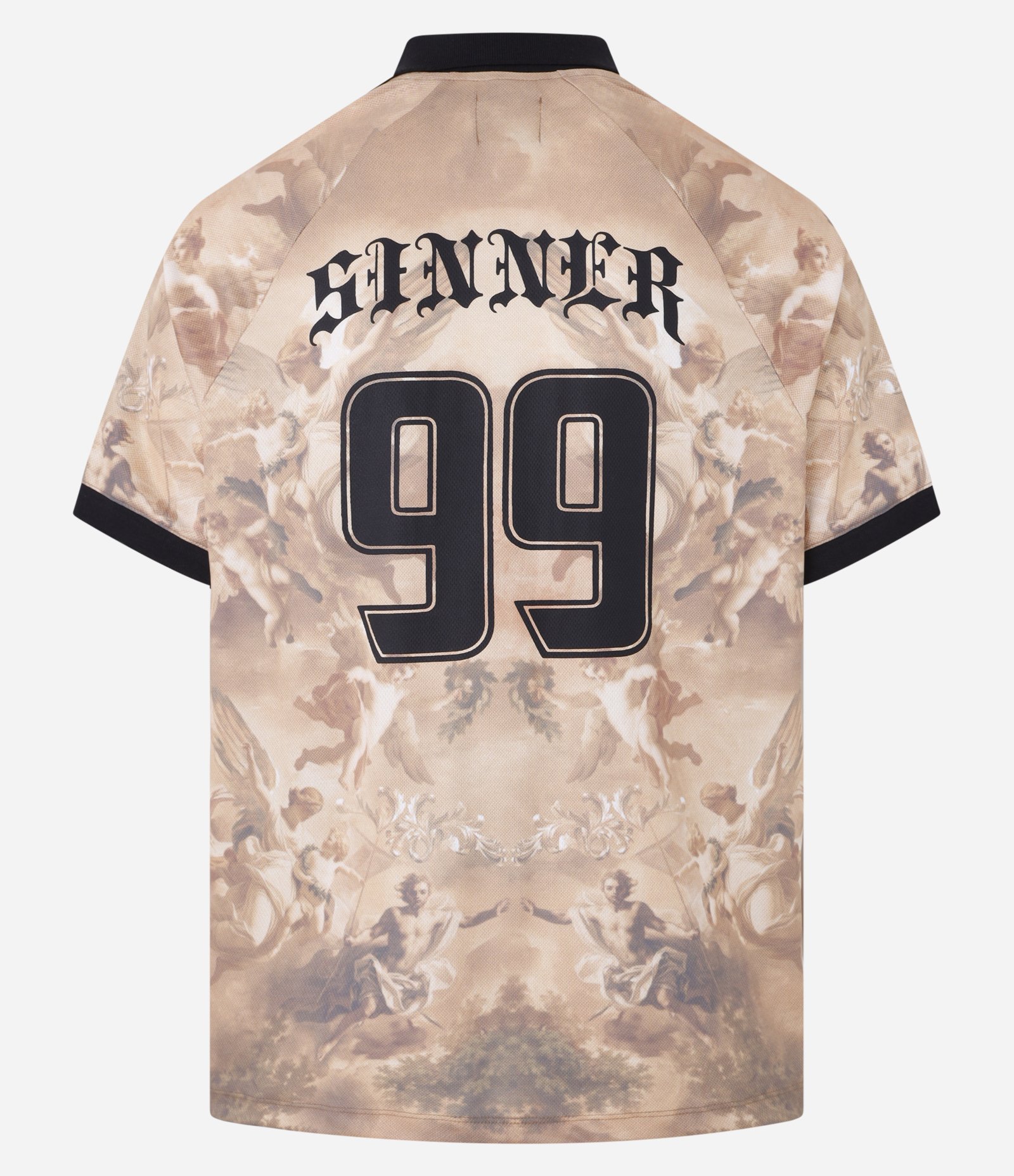 Camiseta Oversized Sportcore com Estampa Angelical e Lettering Bege 9