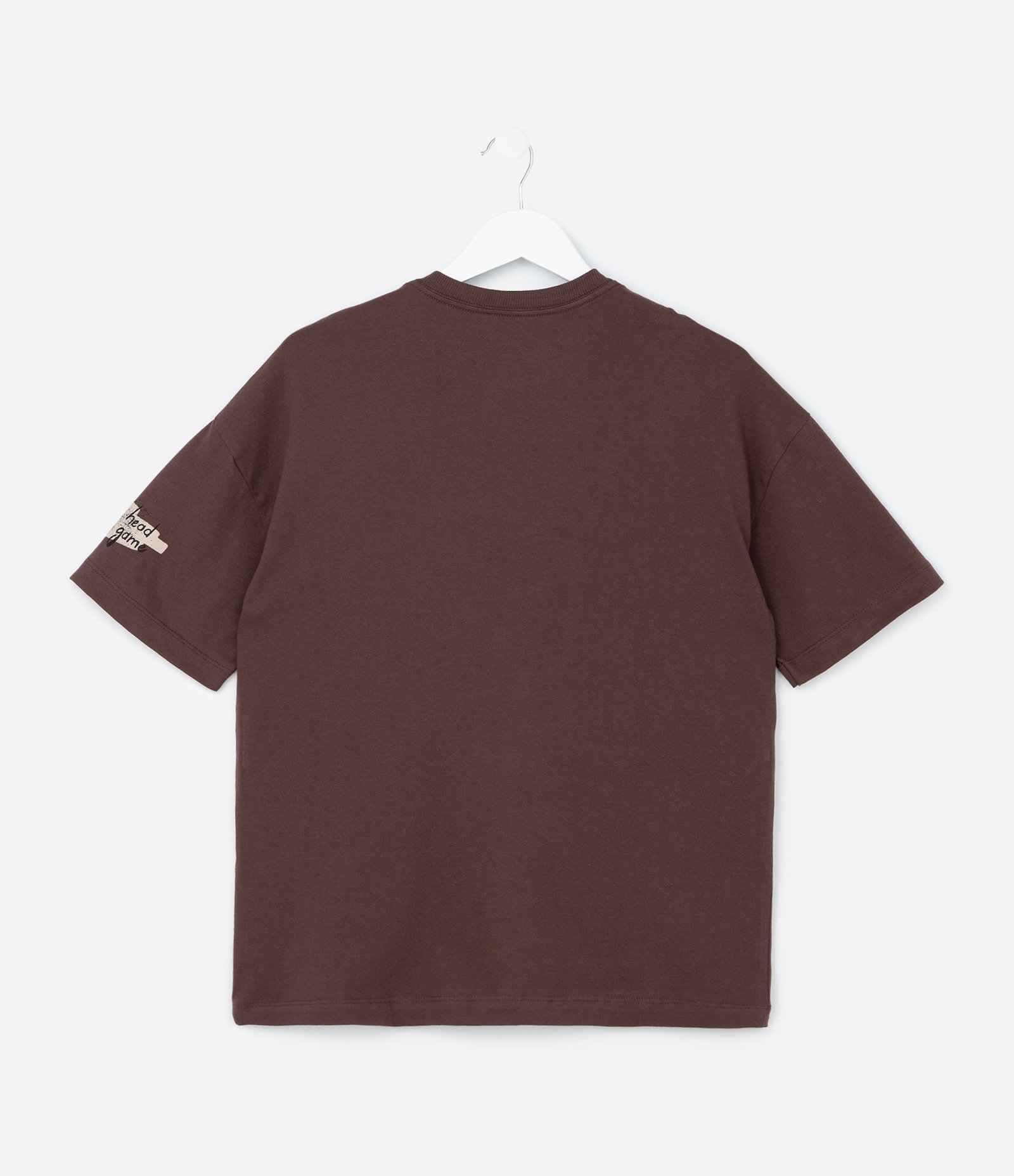 Camiseta Infantil com Lettering Grafitado - Tam 5 a 14 Anos Marrom 2