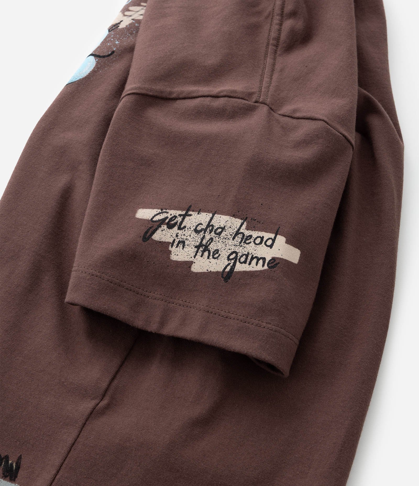 Camiseta Infantil com Lettering Grafitado - Tam 5 a 14 Anos Marrom 4