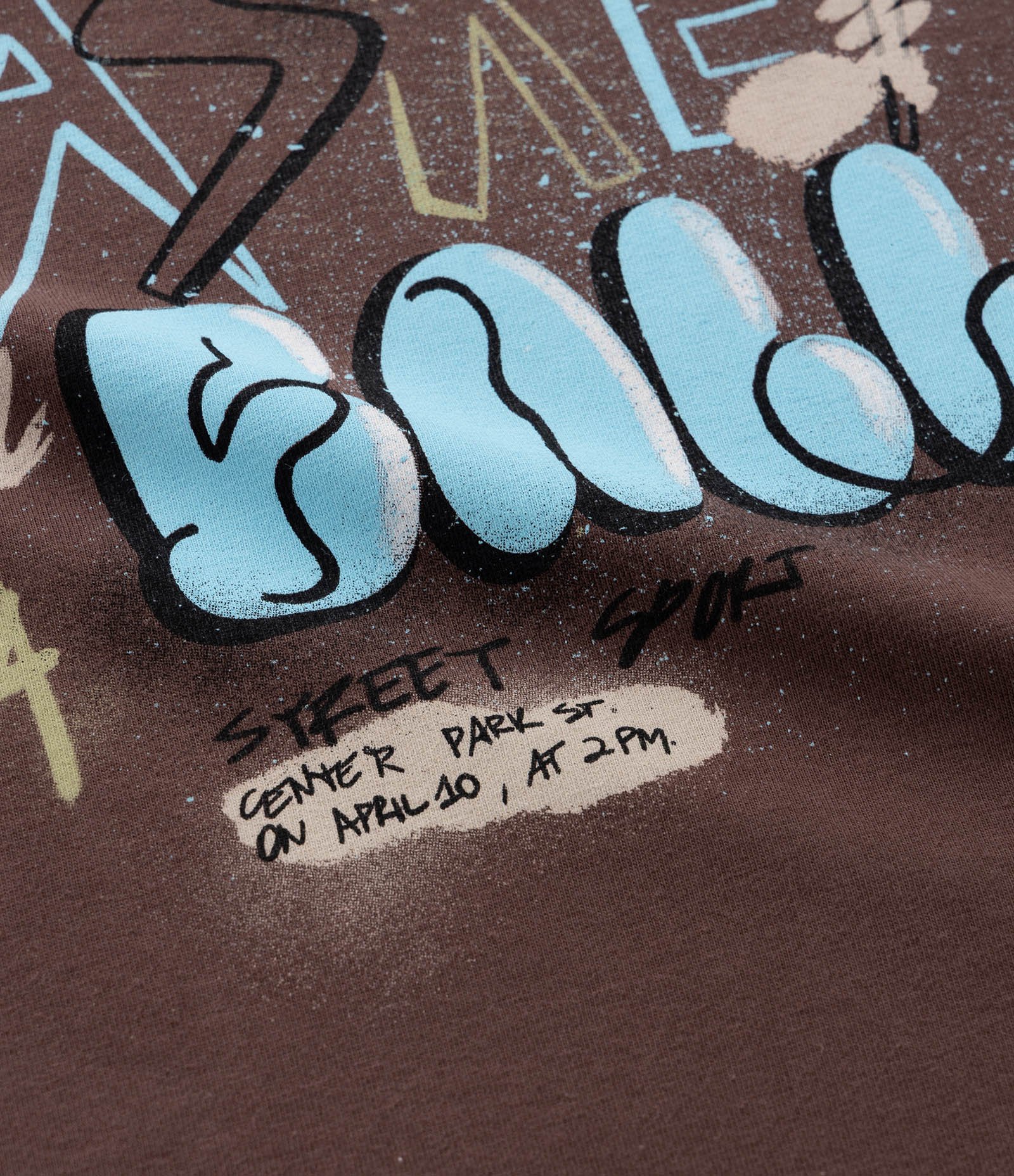 Camiseta Infantil com Lettering Grafitado - Tam 5 a 14 Anos Marrom 6