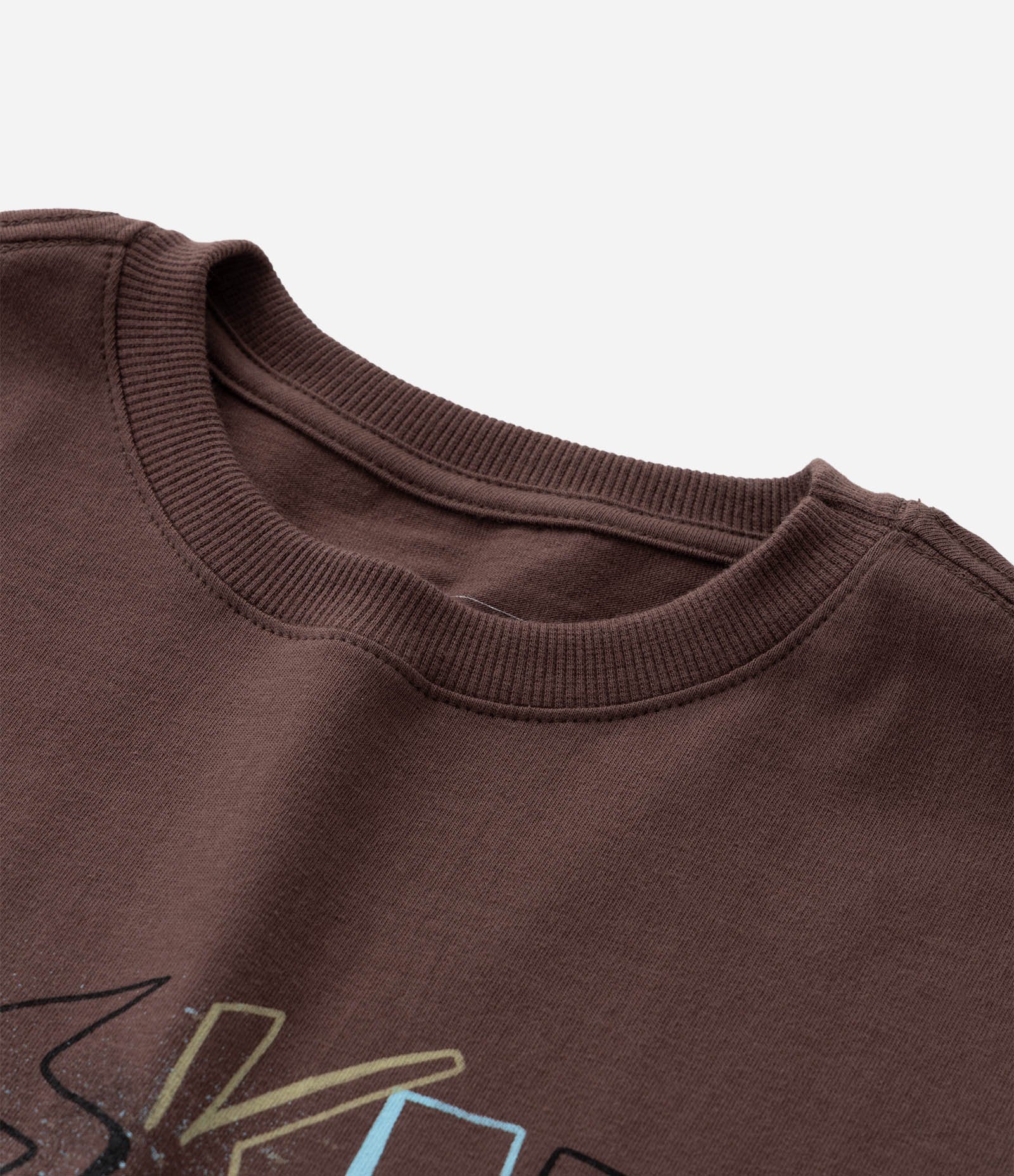 Camiseta Infantil com Lettering Grafitado - Tam 5 a 14 Anos Marrom 7