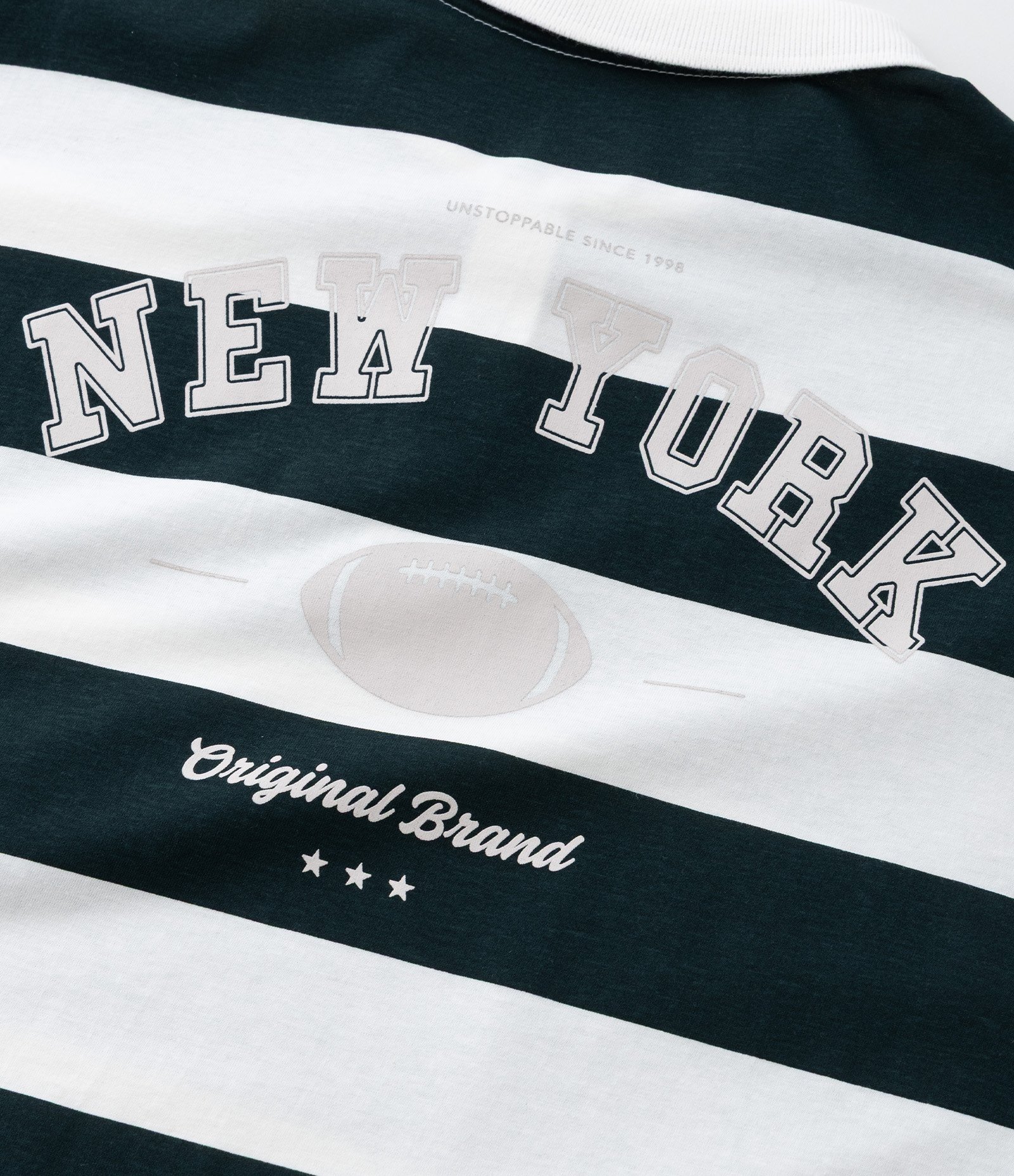 Camiseta Polo Infantil com Estampa Listrada - Tam 5 a 14 Anos Off White/Verde 4