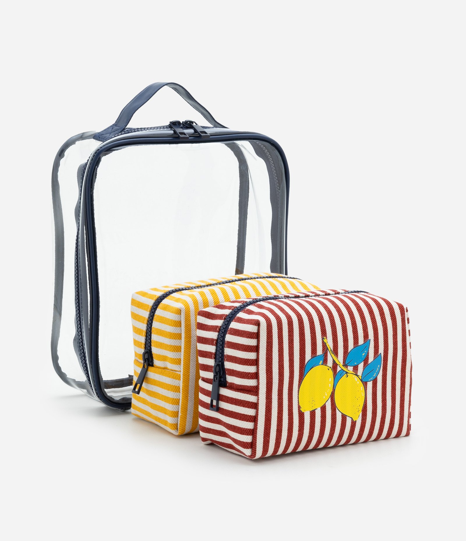 Kit 03 Nécessaire Diversas com Estampa Tropical Listrada Multicores 1