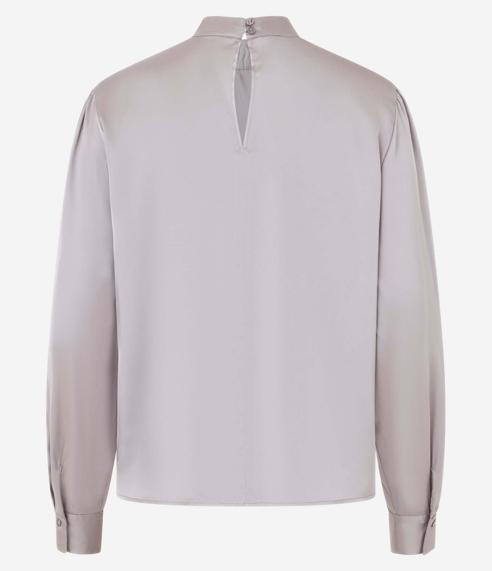 Blusa Acetinada com Gola Padre com Botão no Punho Lilás 2