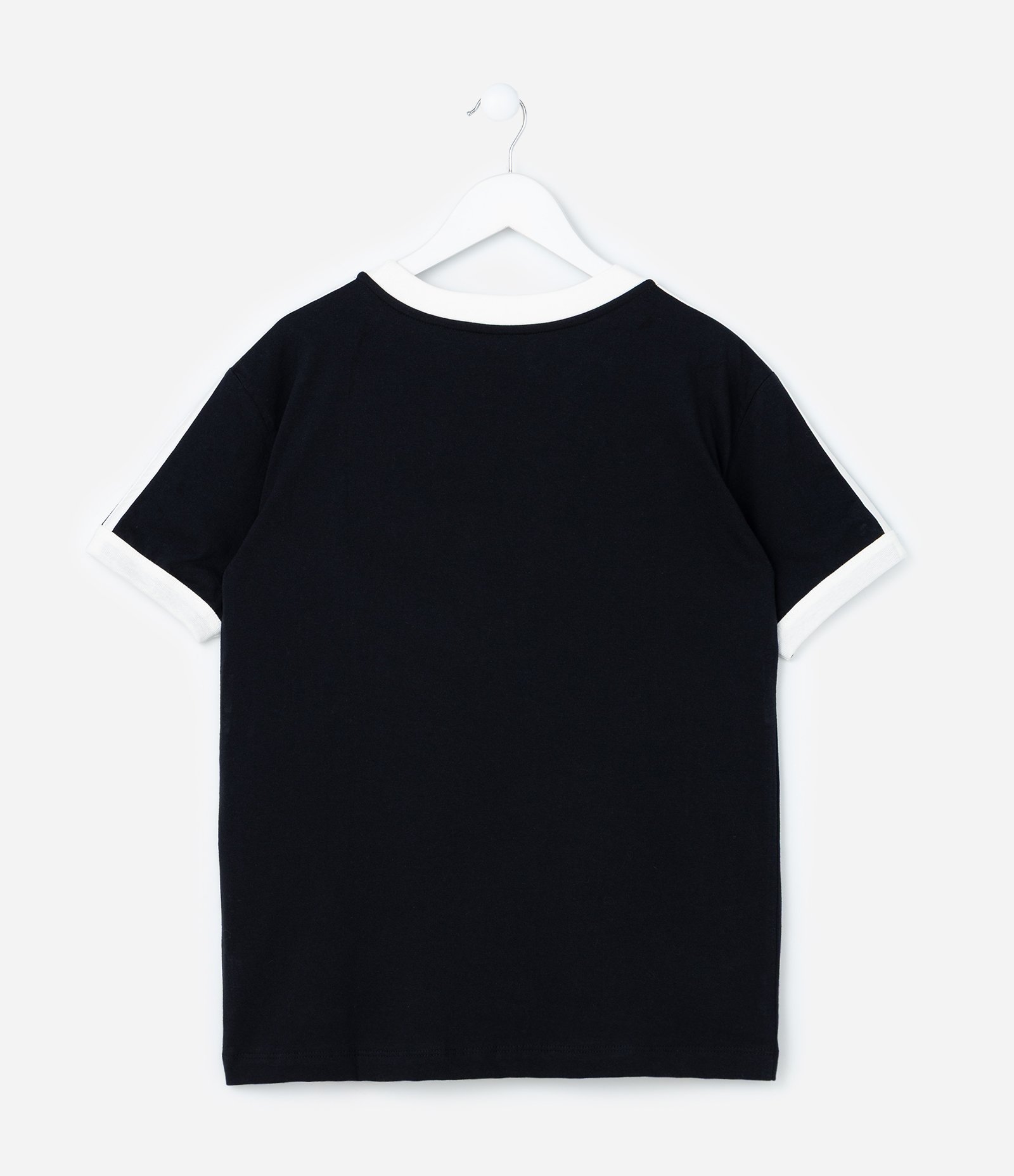Camiseta Infantil com Detalhes Contrastantes - Tam 5 a 14 anos Preto 2