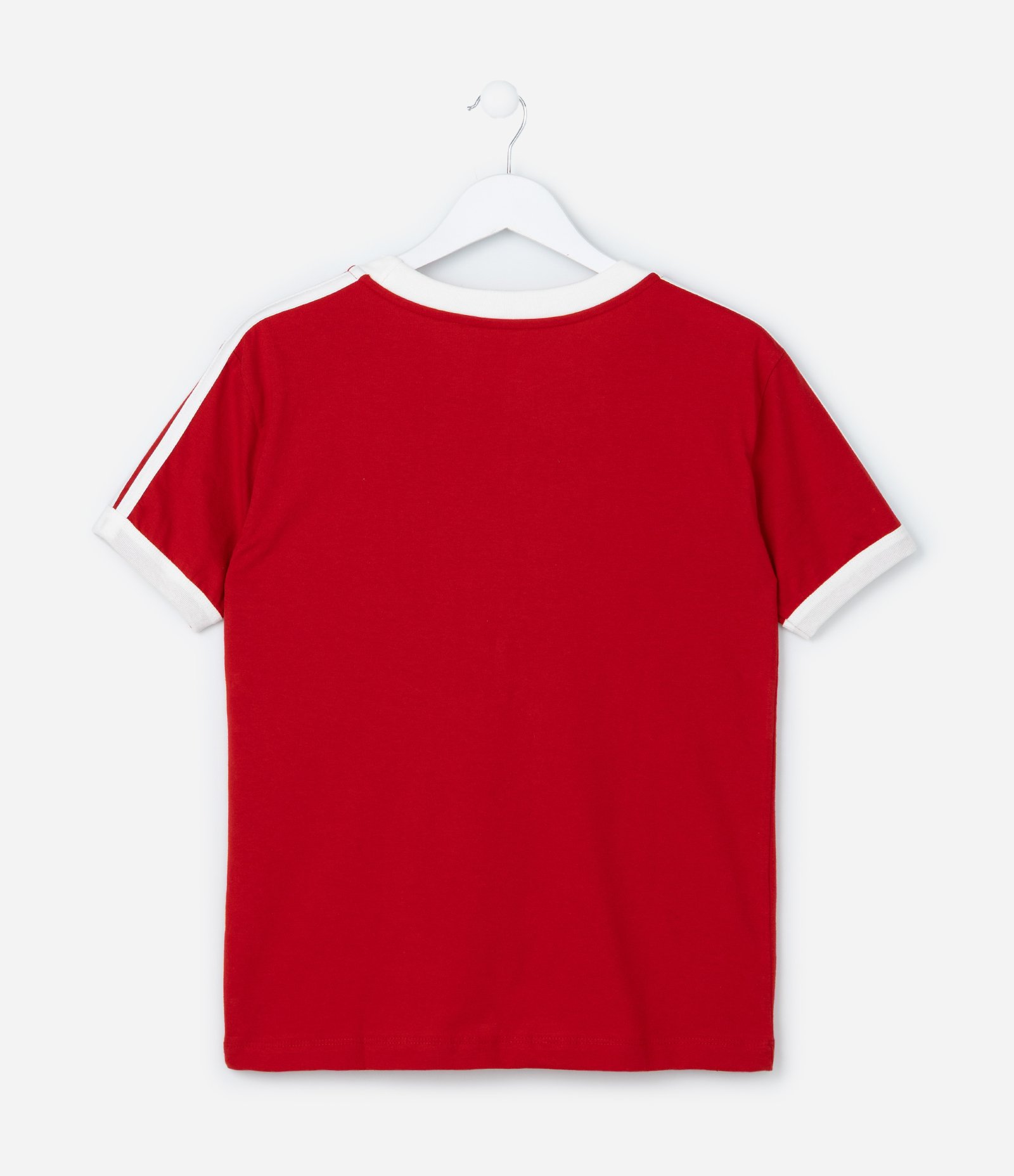 Camiseta Infantil com Detalhes Contrastantes - Tam 5 a 14 anos Vermelho 2