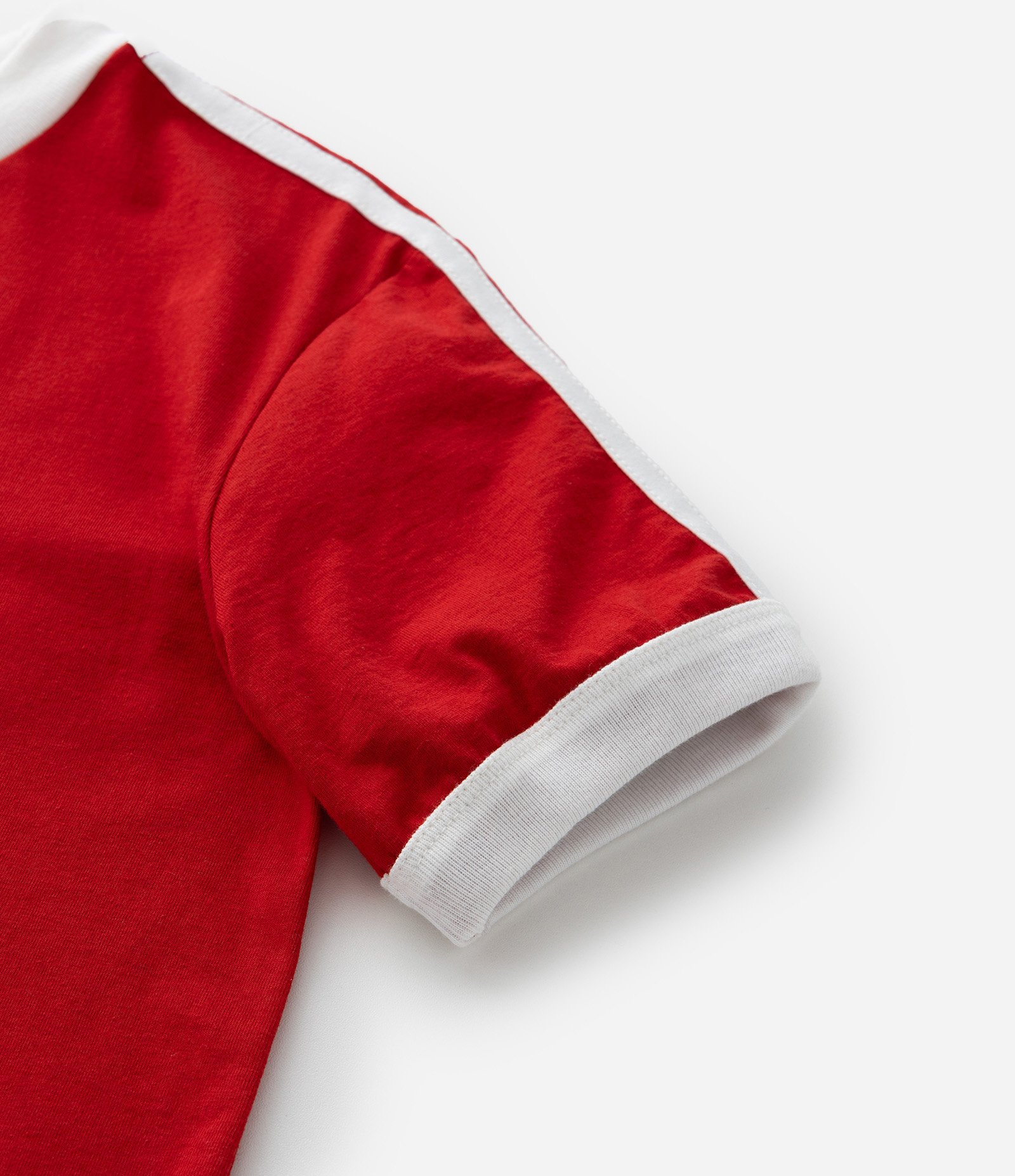Camiseta Infantil com Detalhes Contrastantes - Tam 5 a 14 anos Vermelho 5