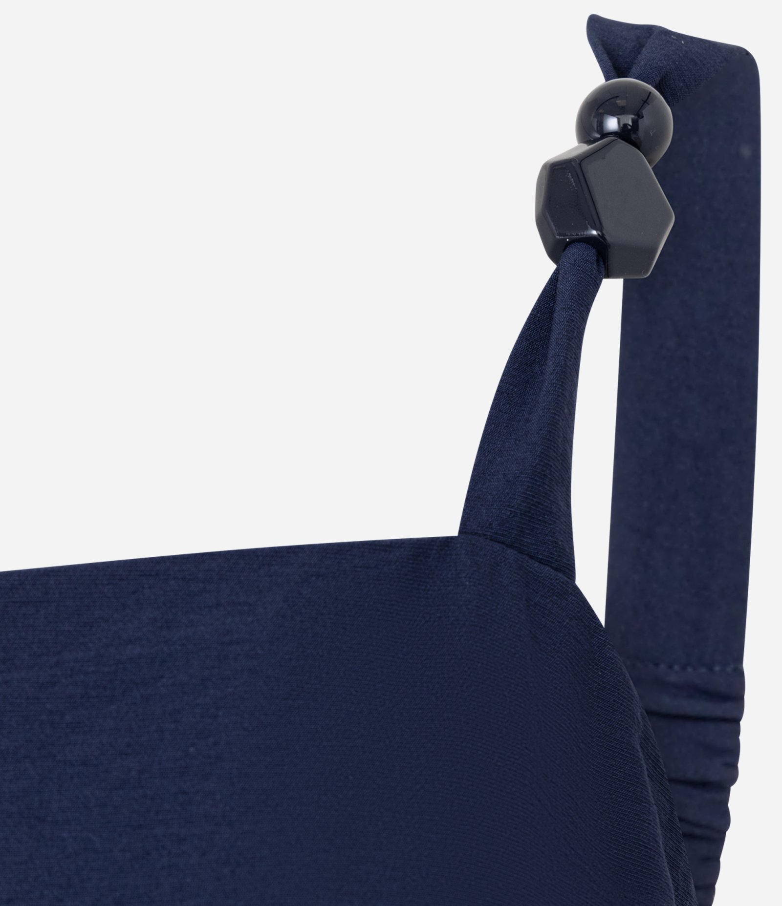 Vestido Evasê Midi em Viscose com Aviamento na Alça Azul Marinho 6