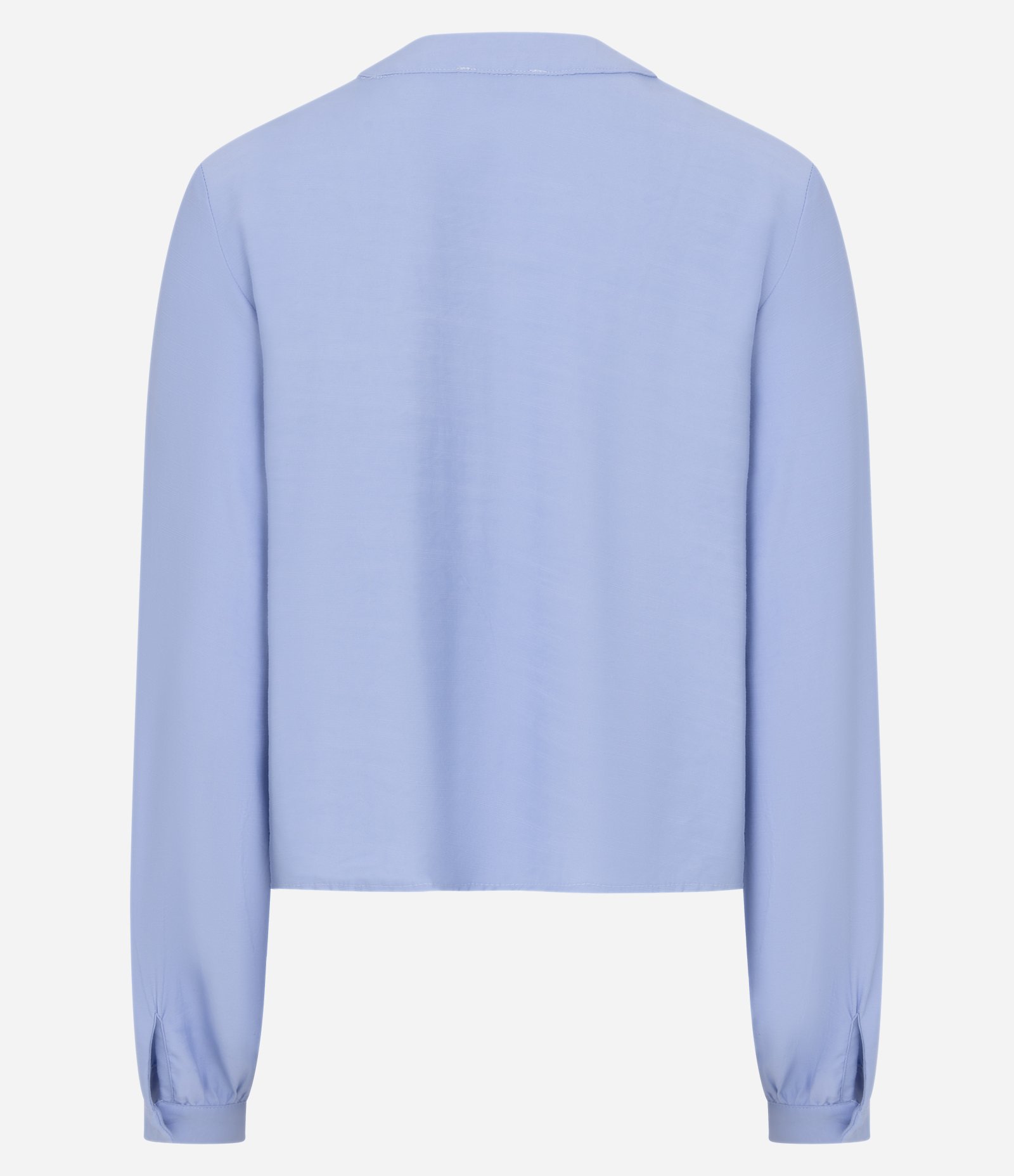 Blusa Bata em Laise com Gola Padre e Bordado Floral Azul 7