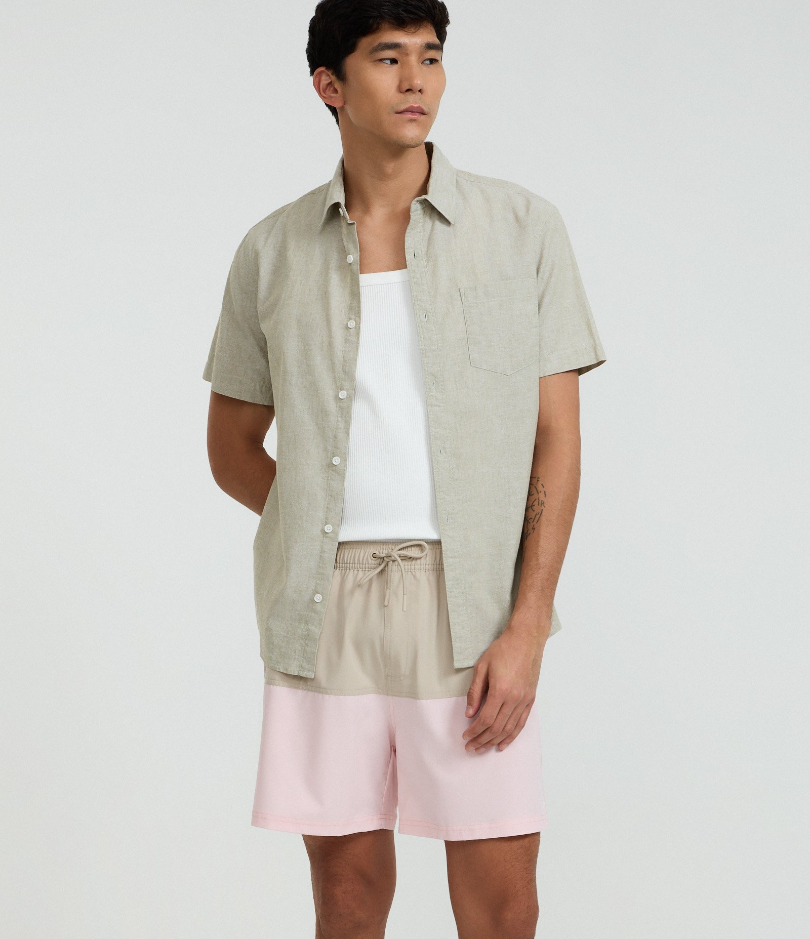 Bermuda em Ripstop com Bolso com Zíper e Estampa Bicolor Rosa 3