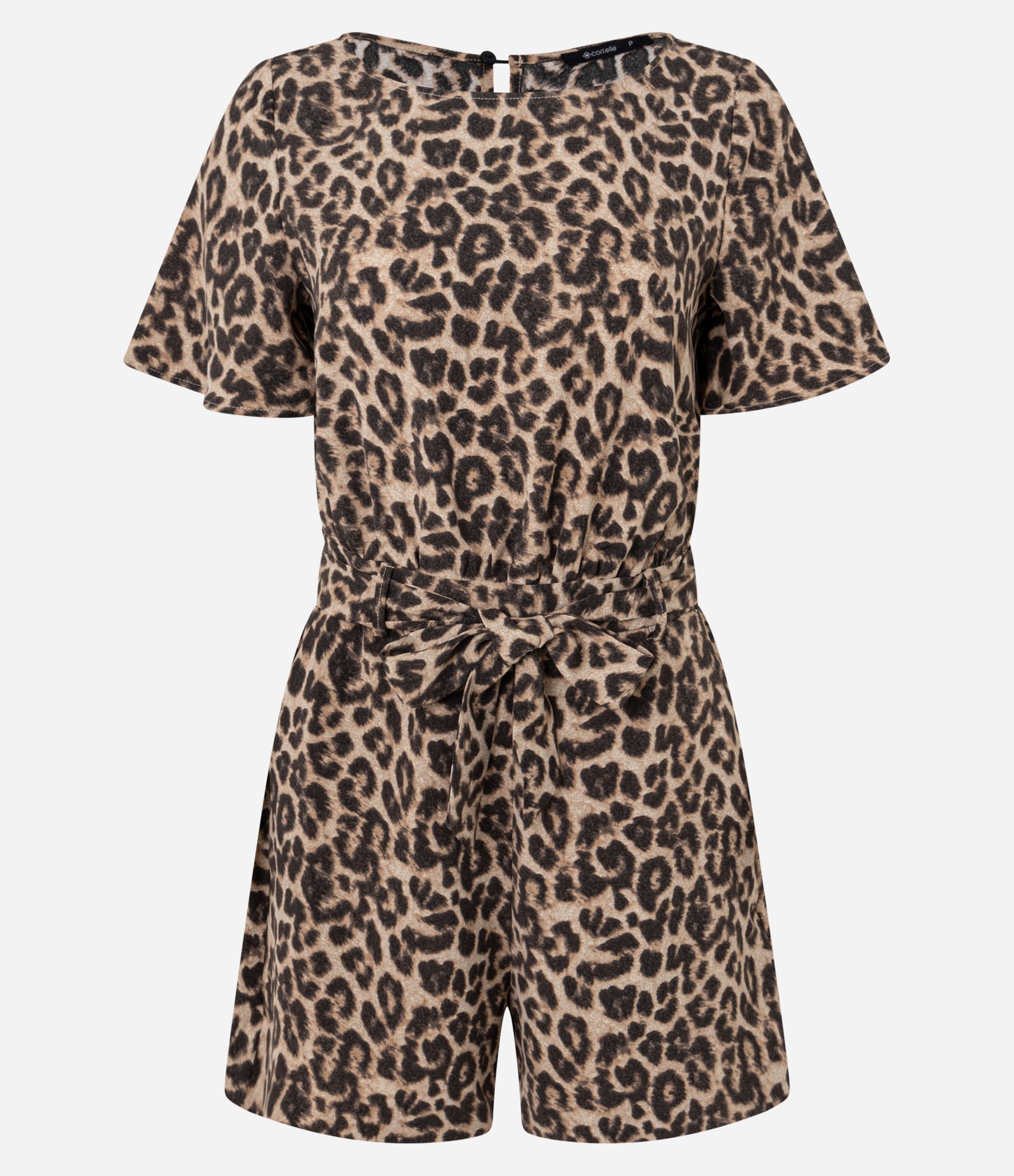 Macaquinho em Airflow com Amarração e Estampa Onça Multicores 5