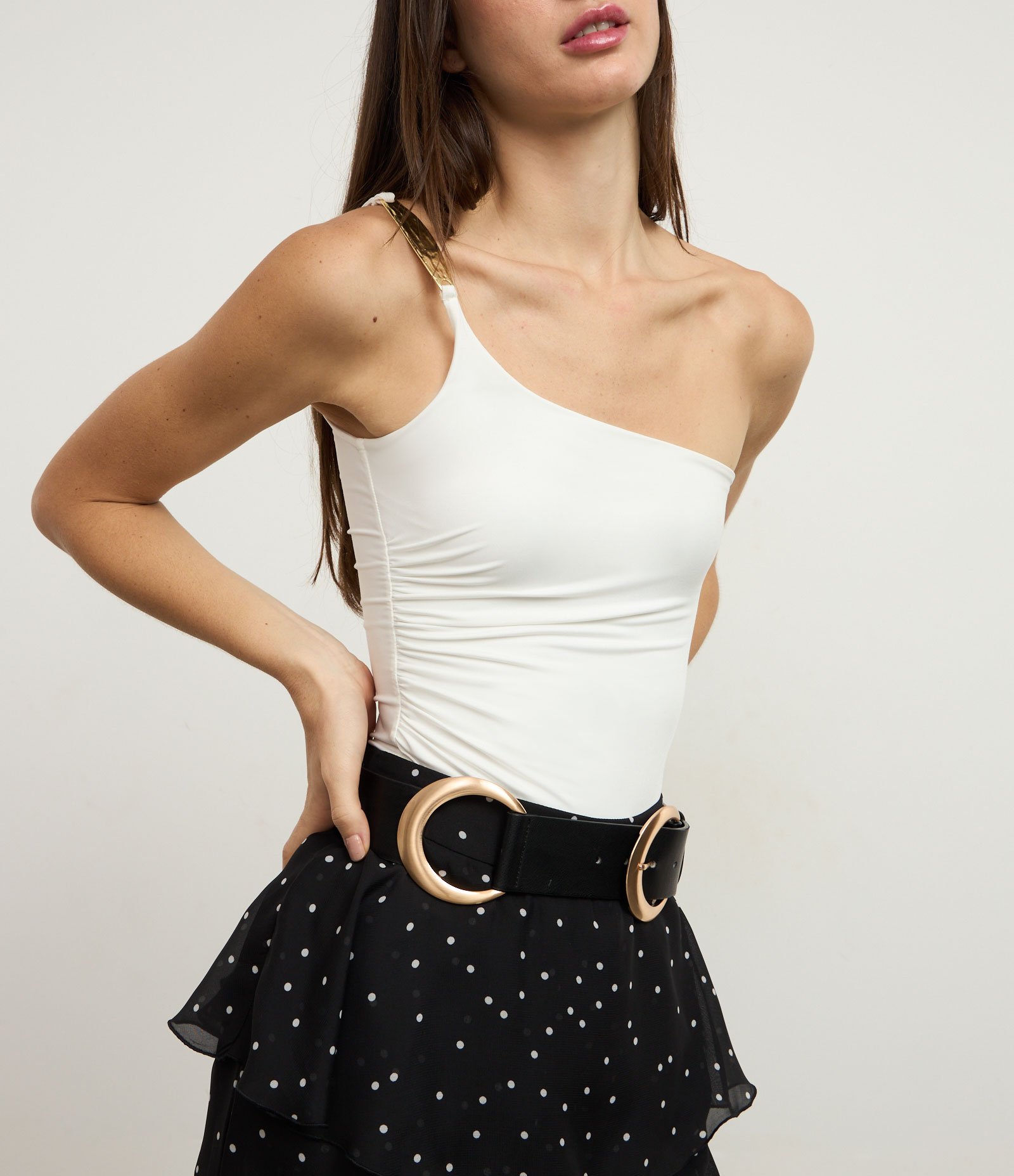 Cinto Boho Largo com Fivela Dupla Preto 1