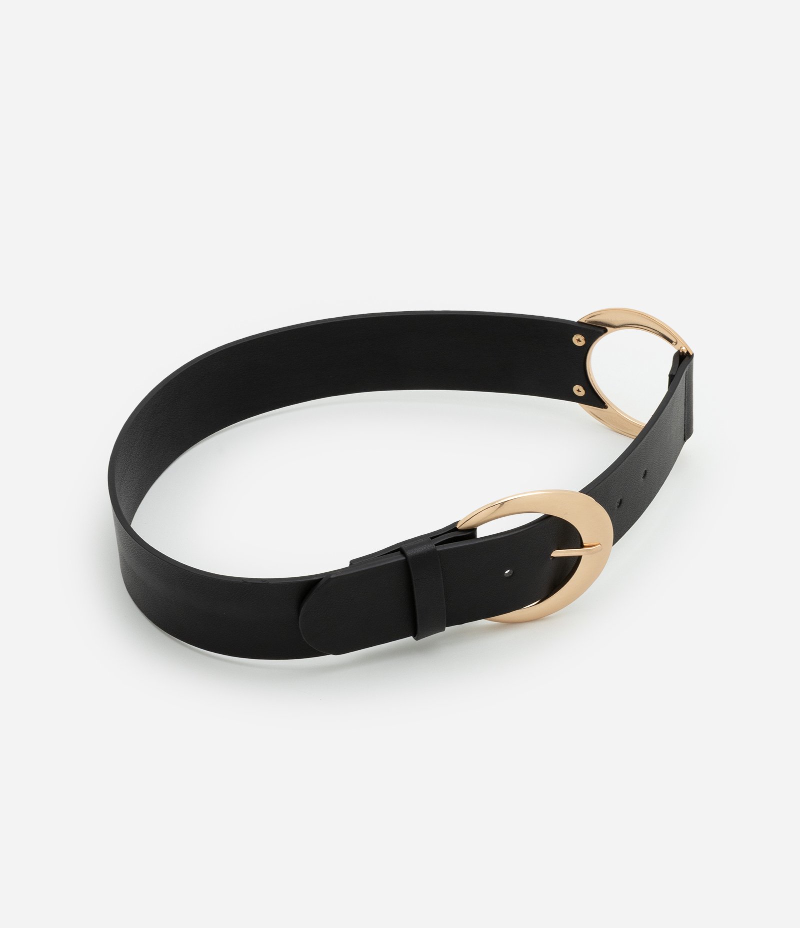 Cinto Boho Largo com Fivela Dupla Preto 3