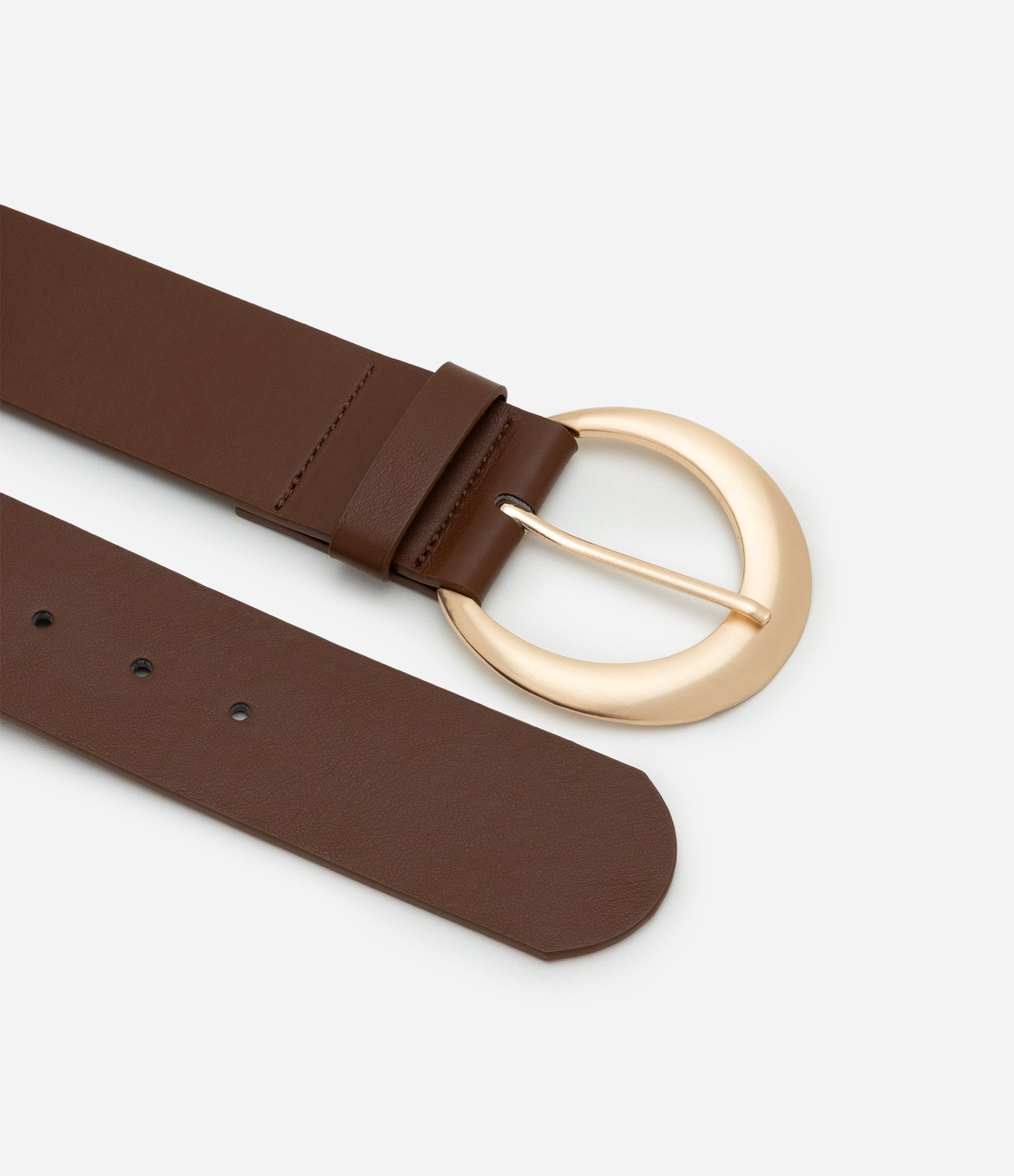 Cinto Boho Largo com Fivela Dupla Marrom 4