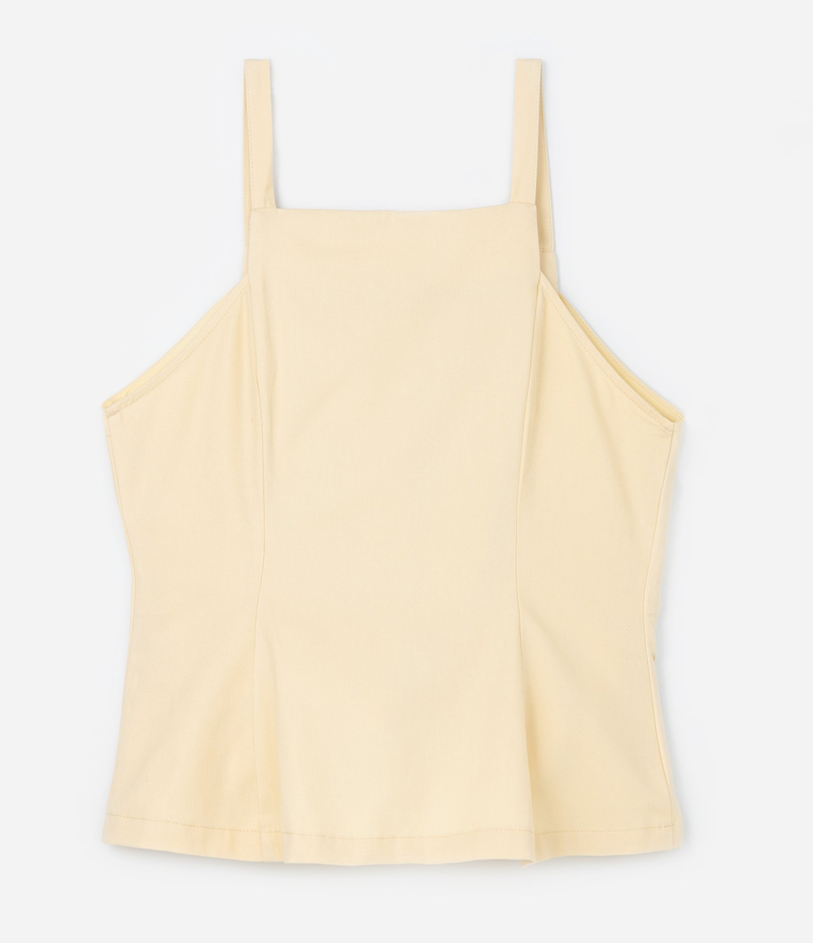 Blusa Regata Alongada em Sarja com Botões Curve & Plus Size Amarelo 6