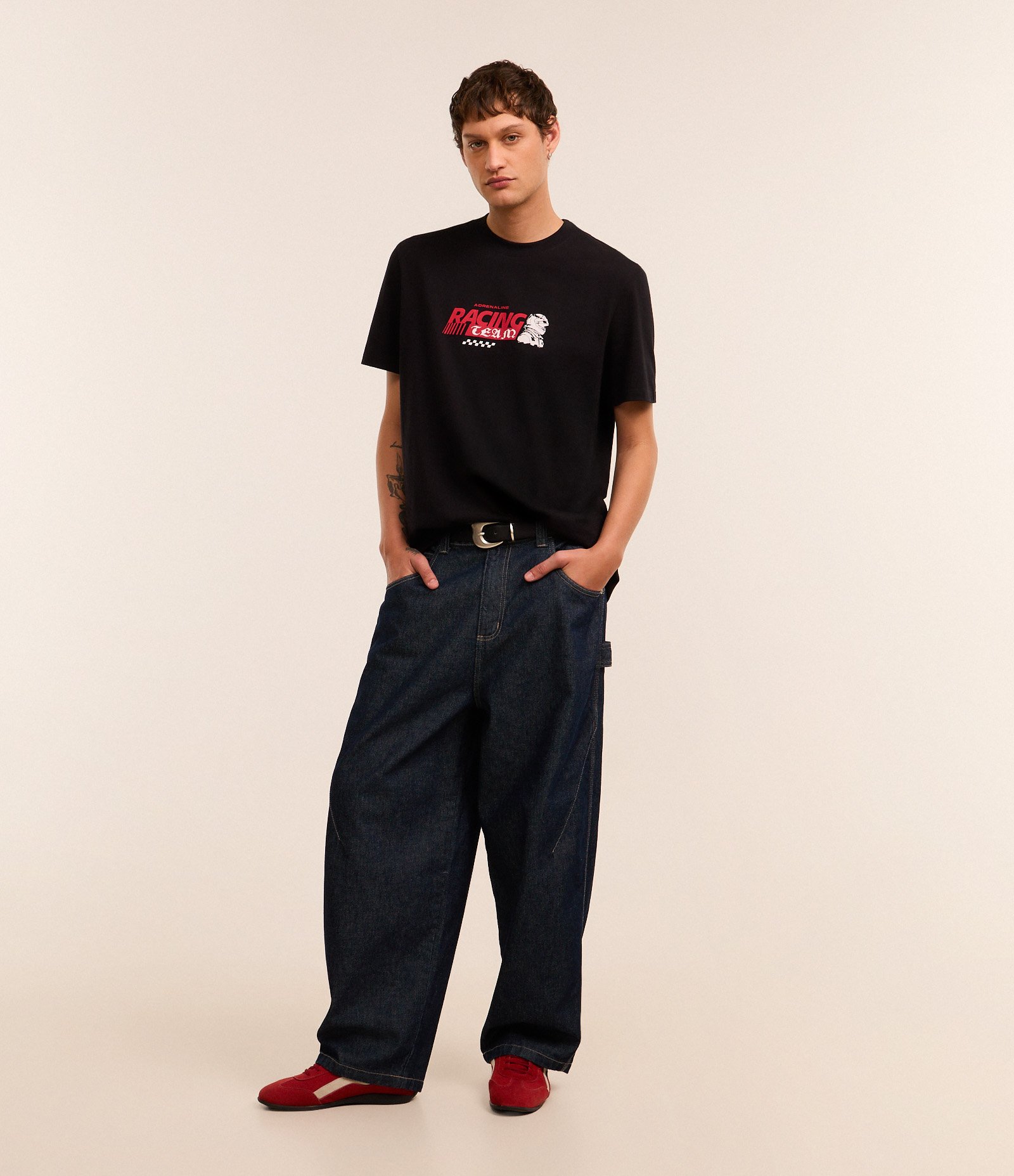 Camiseta Comfort em Algodão com Estampa Automobilismo e Lettering 3