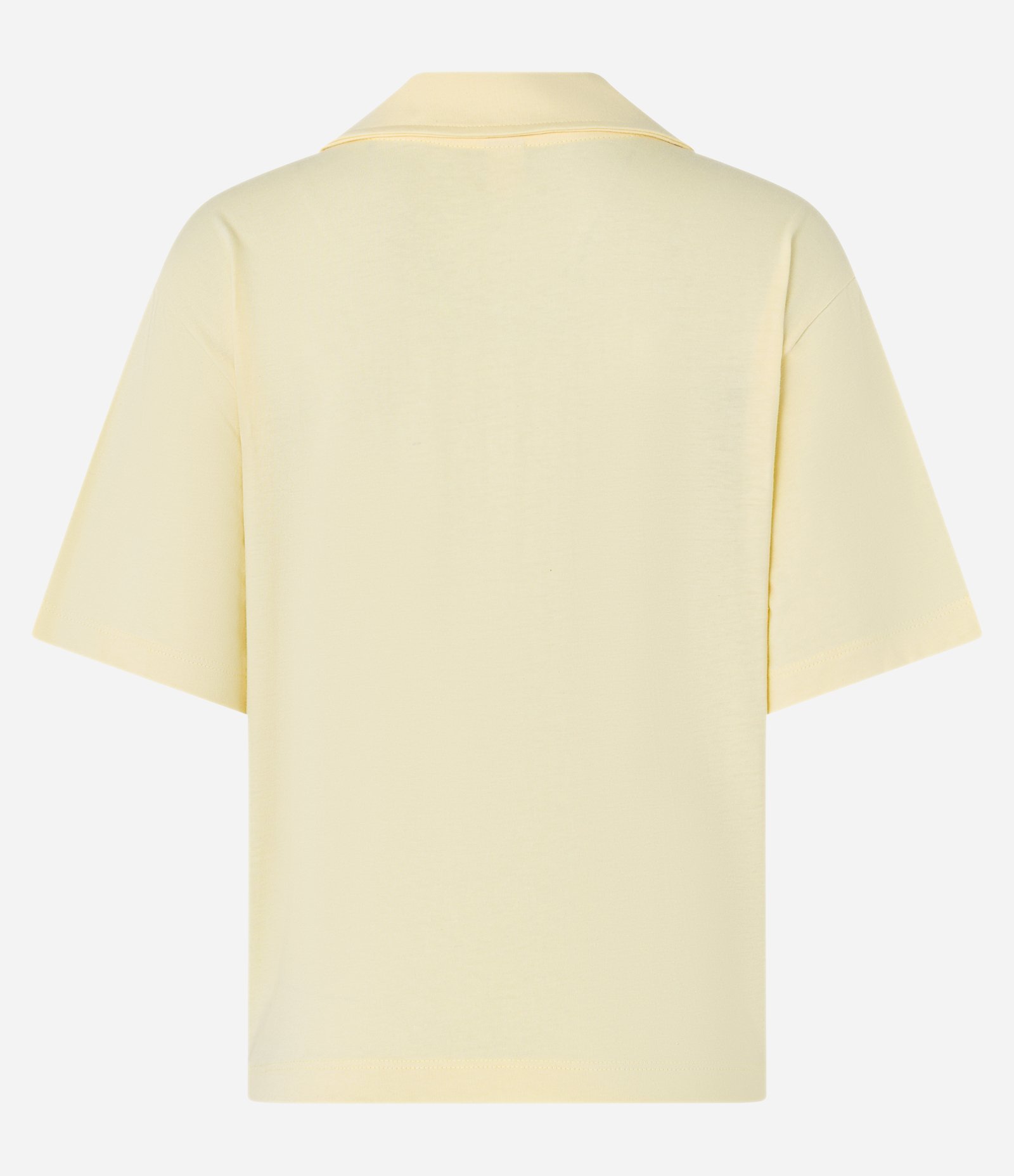 Blusa em Algodão com Gola Polo e Manga Curta Amarelo Pastel 6